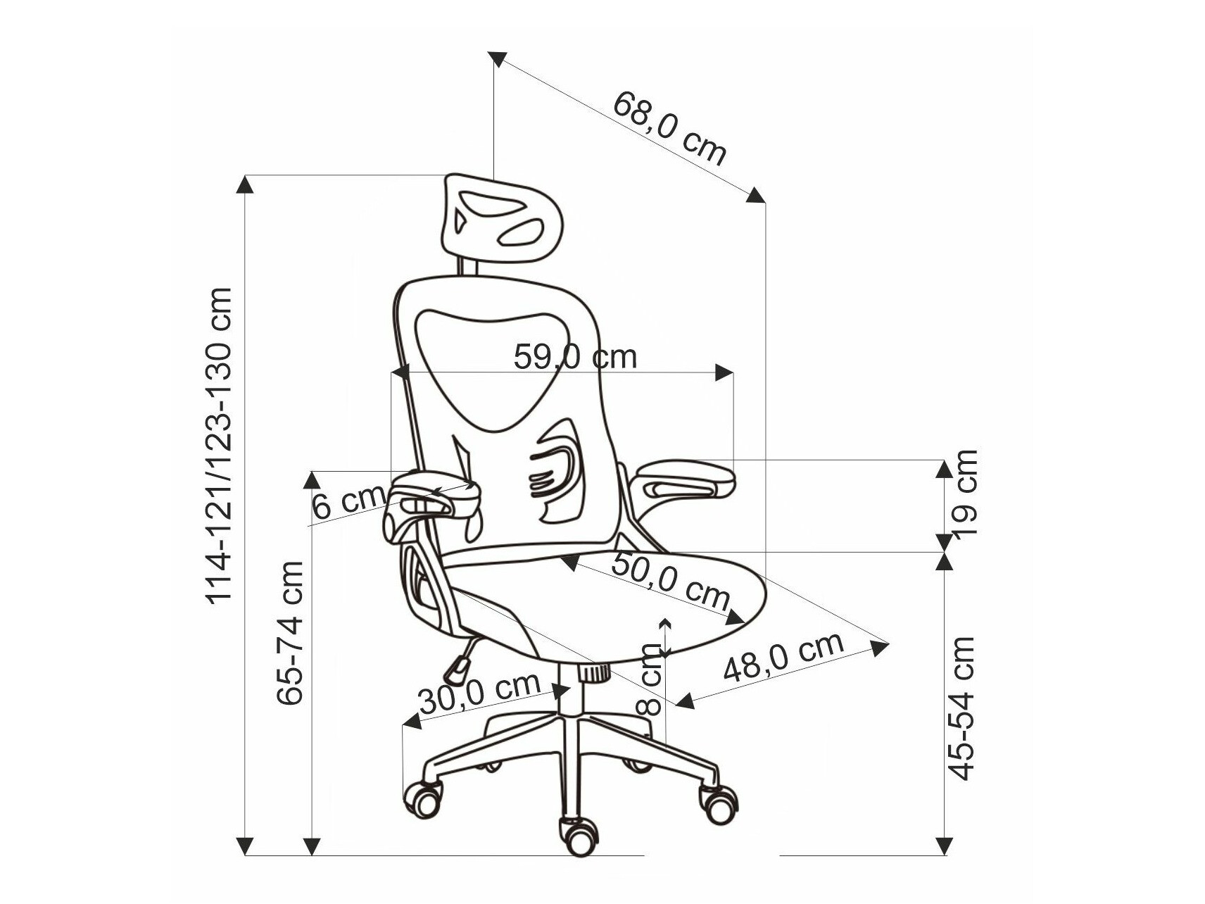 Biroja krēsls Houston 1880