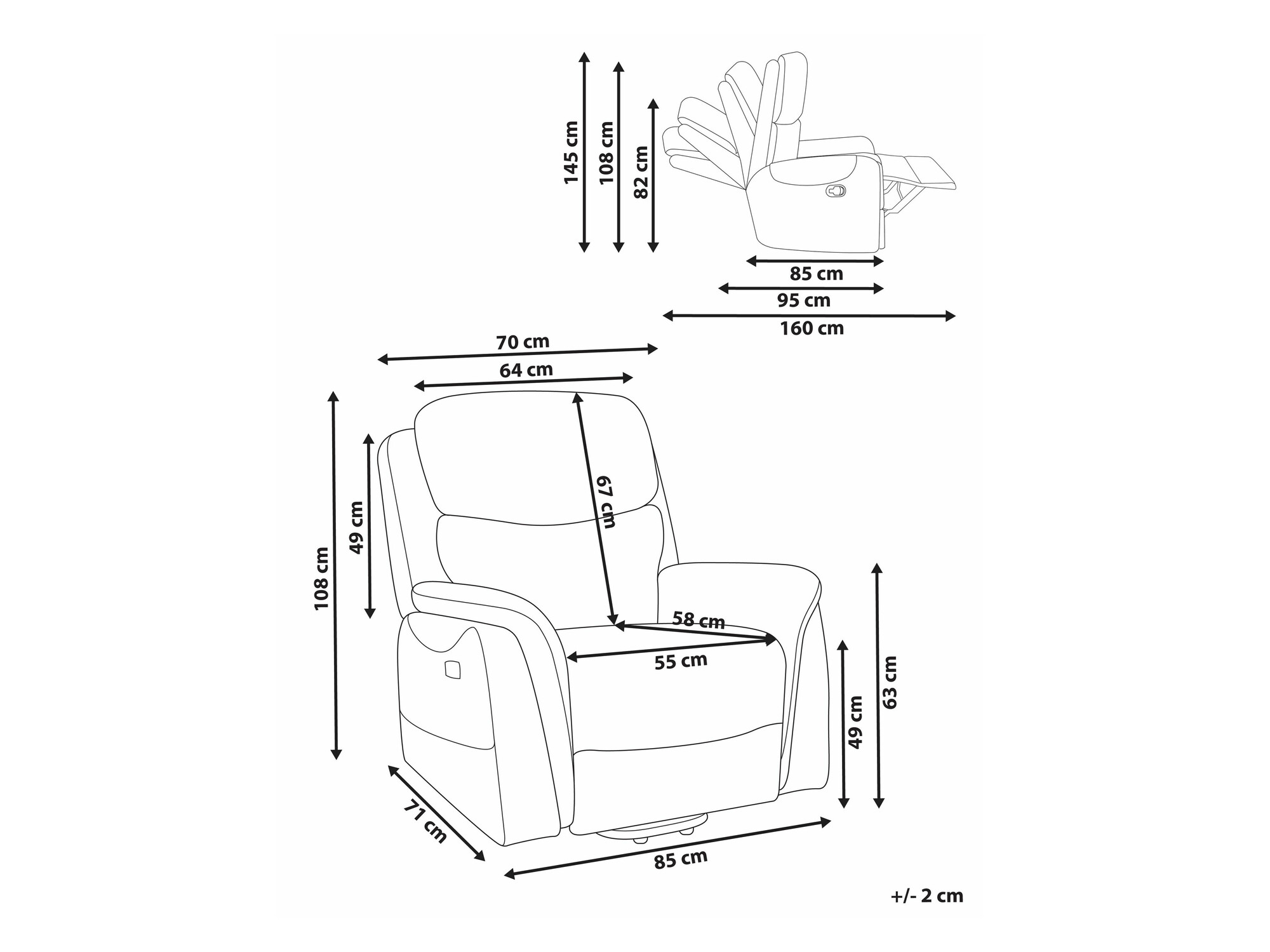 Krēsls reglainer Berwyn 2444 (Zaļš)