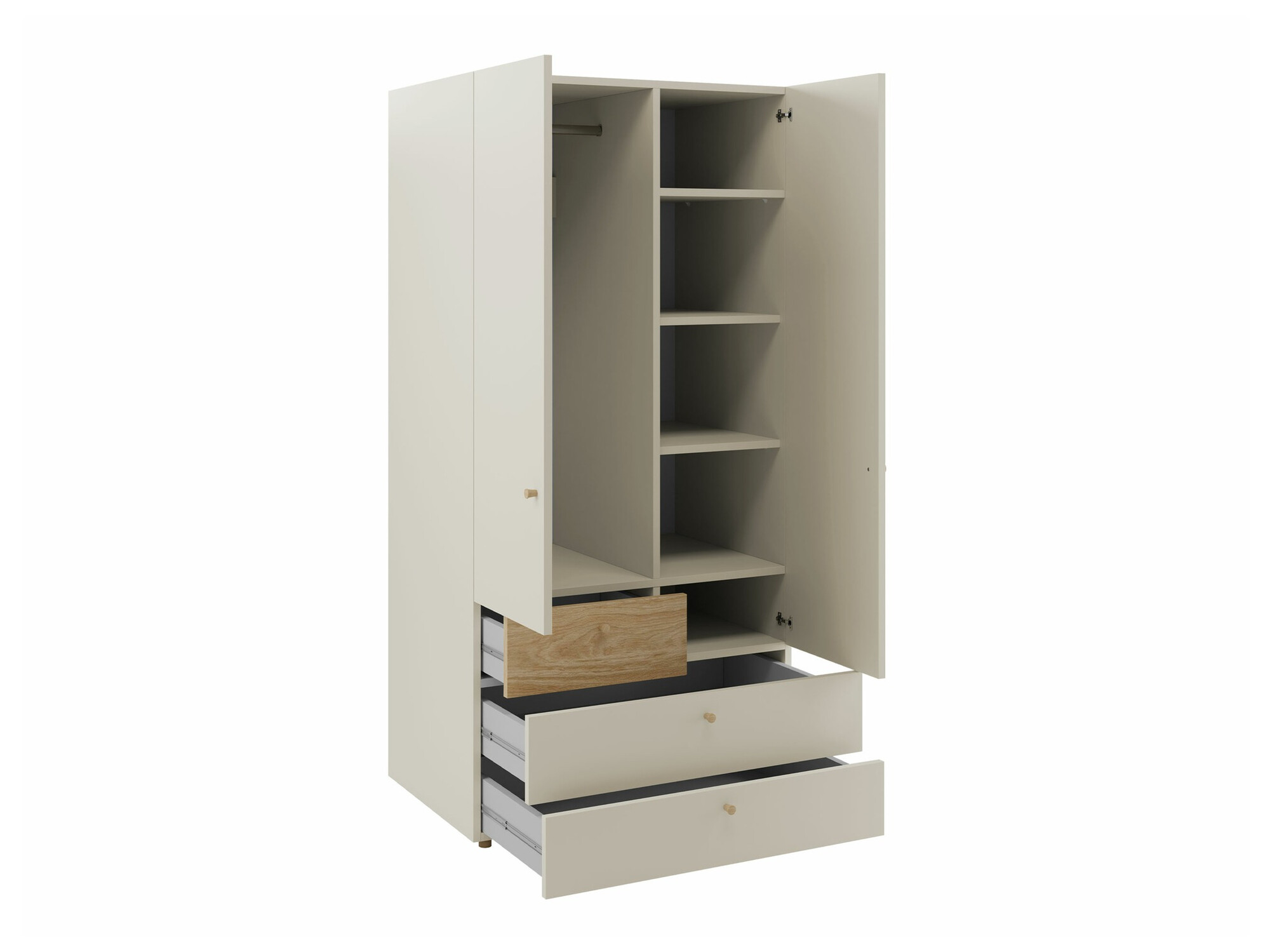 Шкаф Domcali 101 (Бежевый + Дуб)