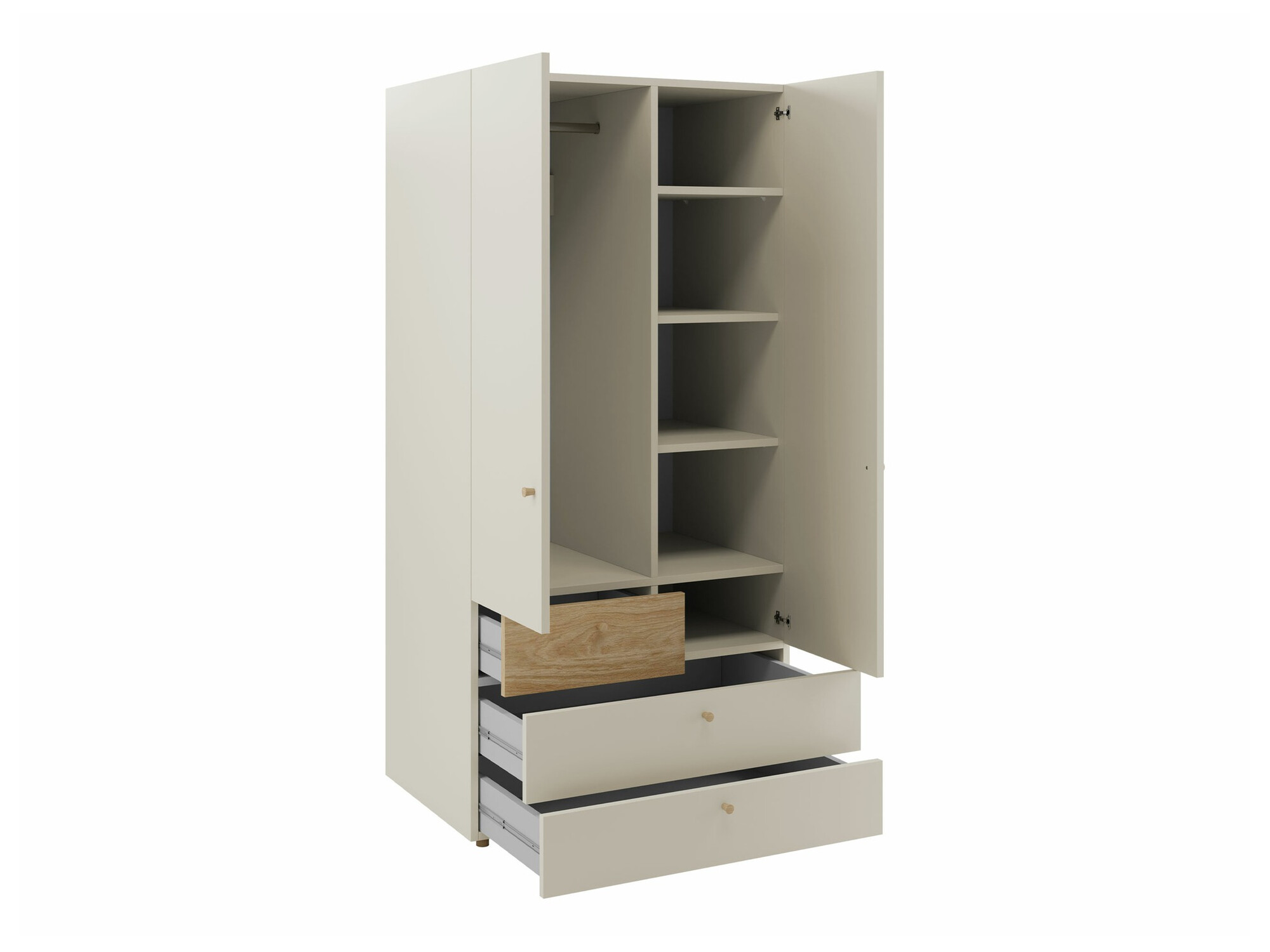 Шкаф Domcali 101 (Серый + Дуб)