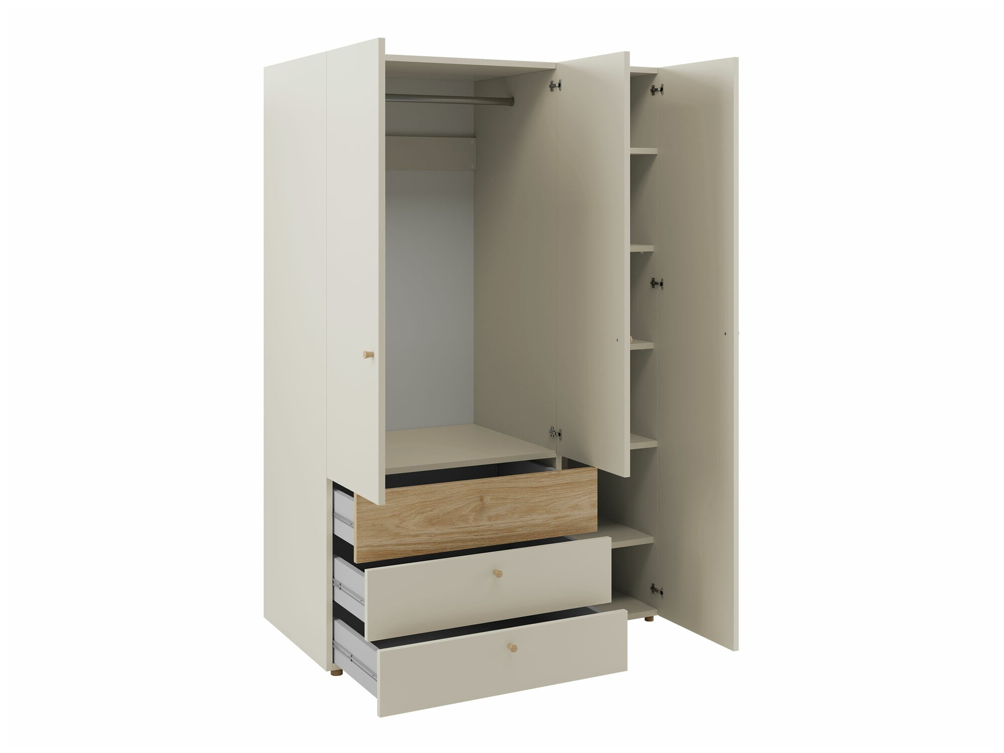 Skapis Domcali 100 (Pelēks + Ozols)