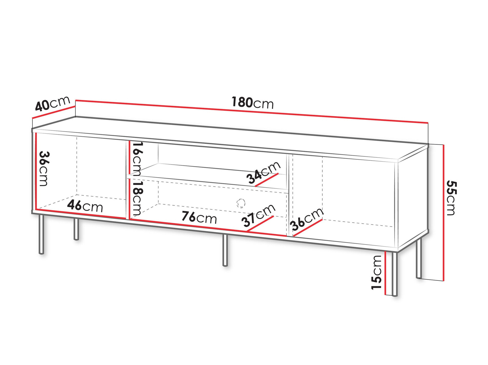 ТВ тумба Tolete 105 (Зелёный)