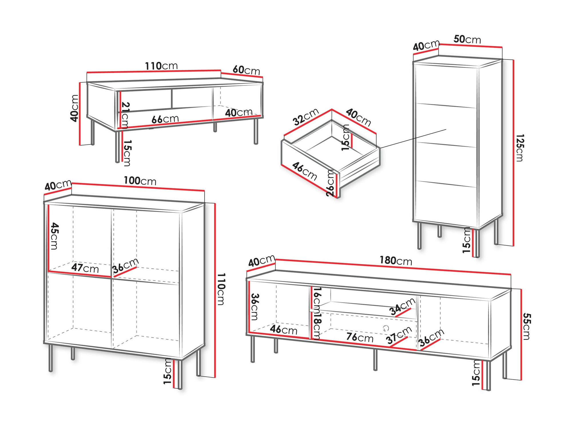 Viesistabas komplekts Tolete 108 (Zaļš)