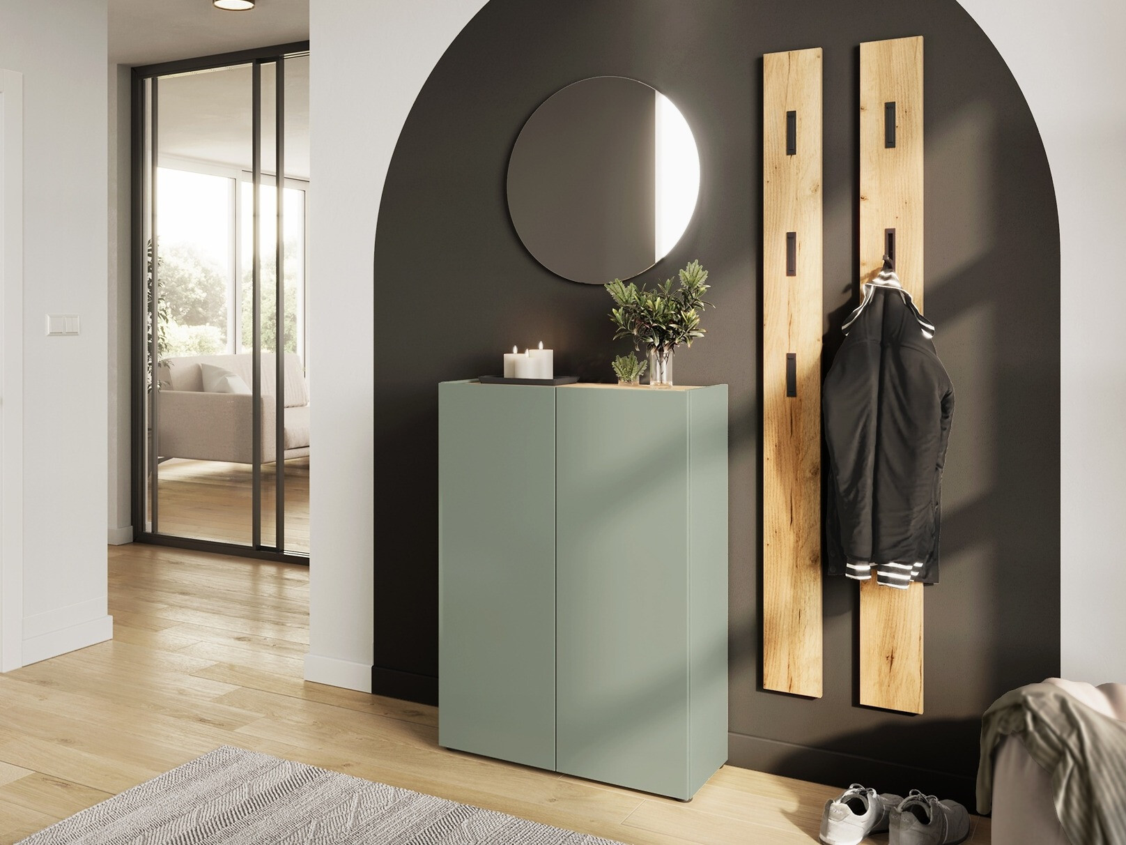 Apavu plaukts Lircamu 100 (Putekļaini zaļa)