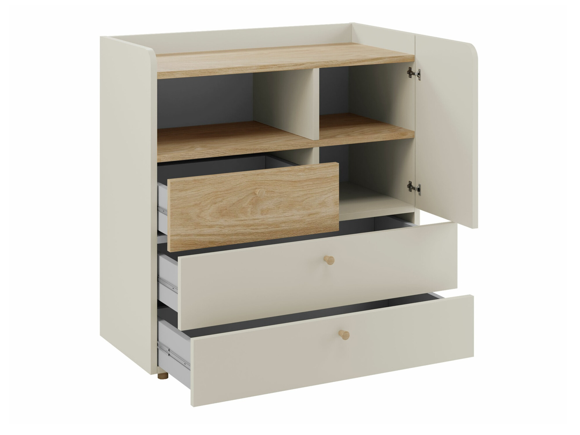 Kомод Domcali 109 (Бежевый + Дуб)