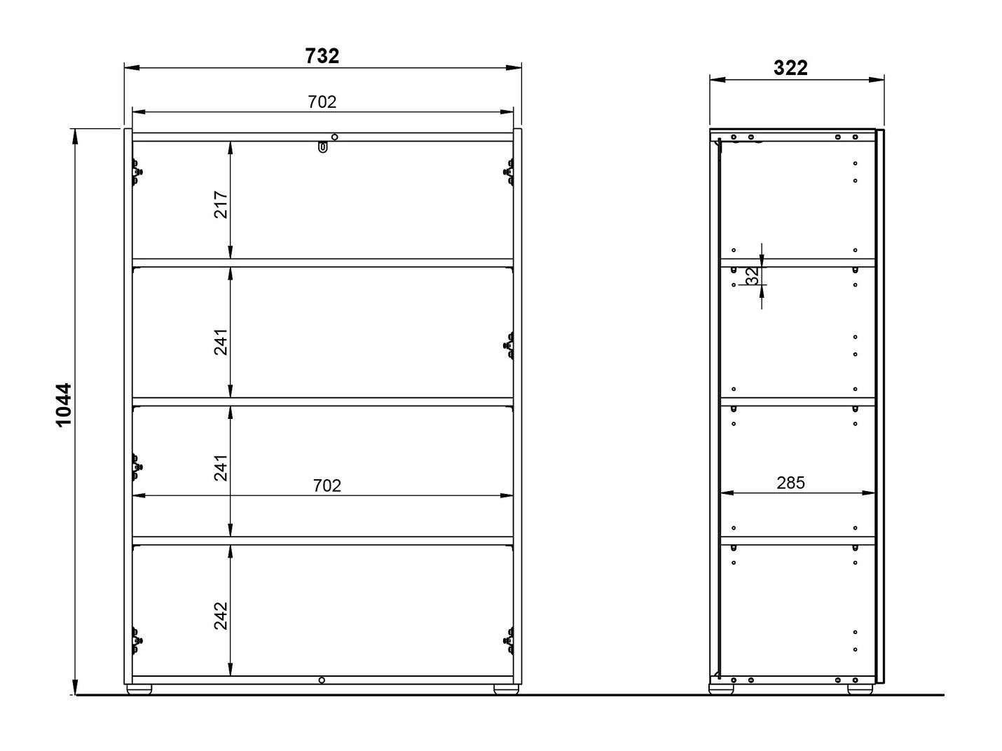 Полка для обуви Lircamu 100 (Графит)