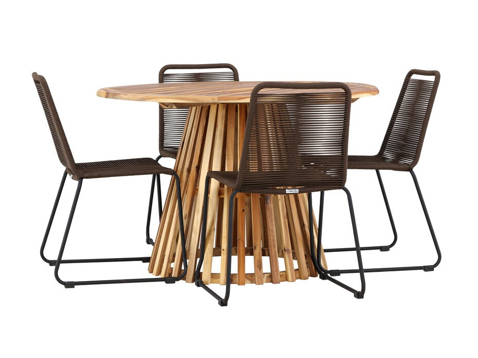 Galds un krēslu komplekts Dallas 4630 (Brūns)