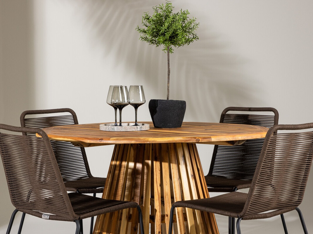 Galds un krēslu komplekts Dallas 4630 (Brūns)