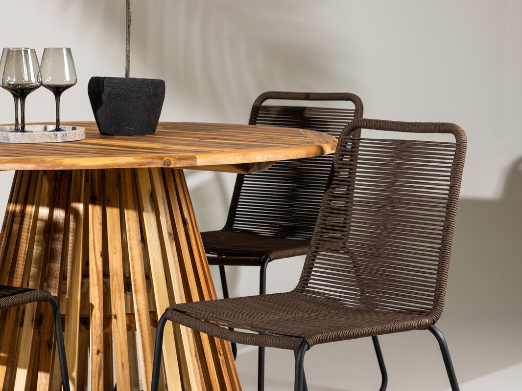 Galds un krēslu komplekts Dallas 4630 (Brūns)