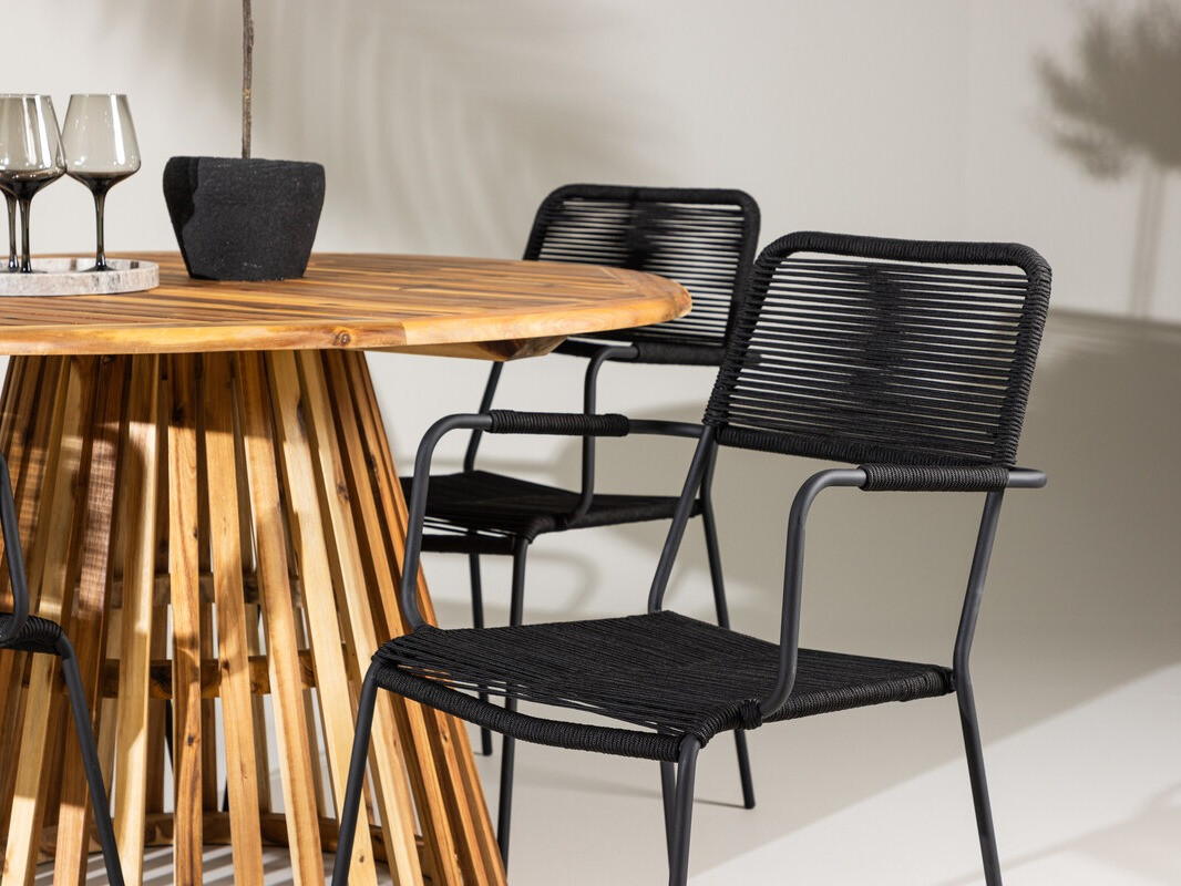 Galds un krēslu komplekts Dallas 4631 (Melns)