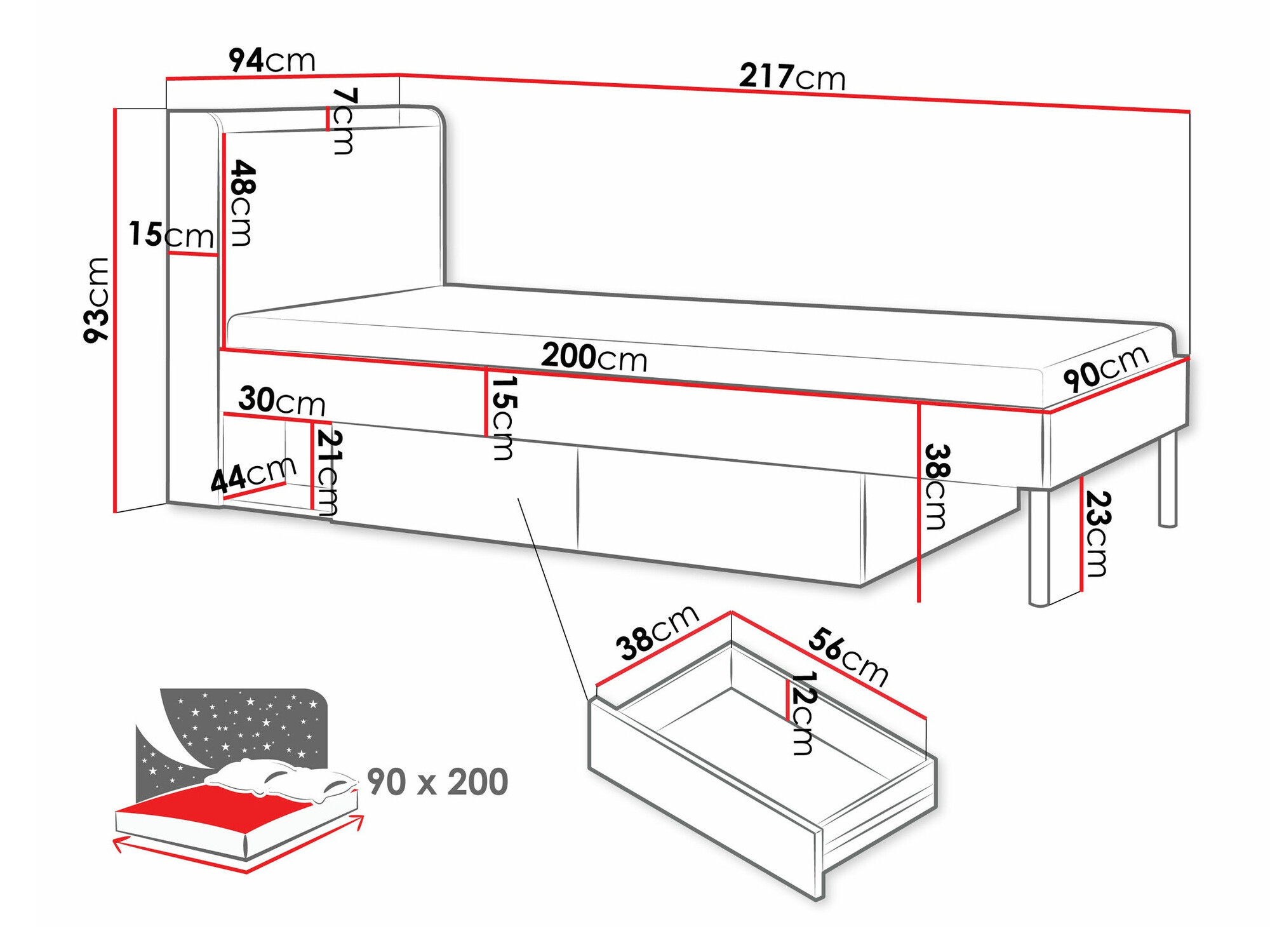 Кровать Domcali 113 (Бежевый)