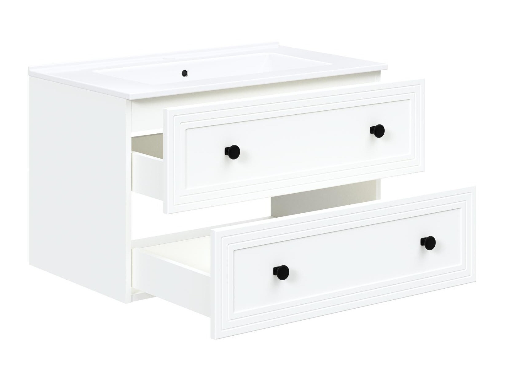 Piekarams vannas istabas skapītis izlietnei Fiovele 104 (Balts)