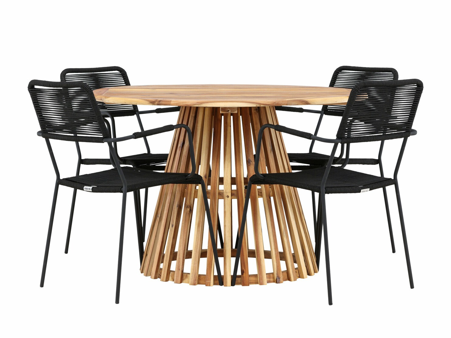 Стол и стулья Dallas 4631 (Чёрный)