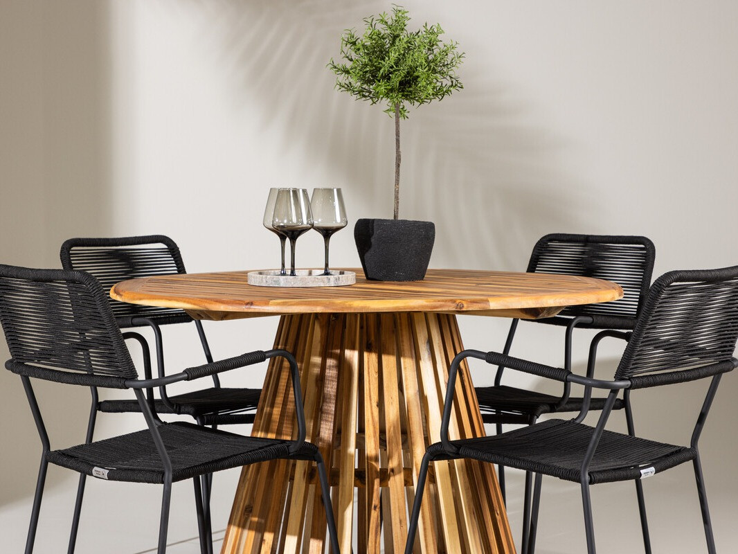 Стол и стулья Dallas 4631 (Чёрный)