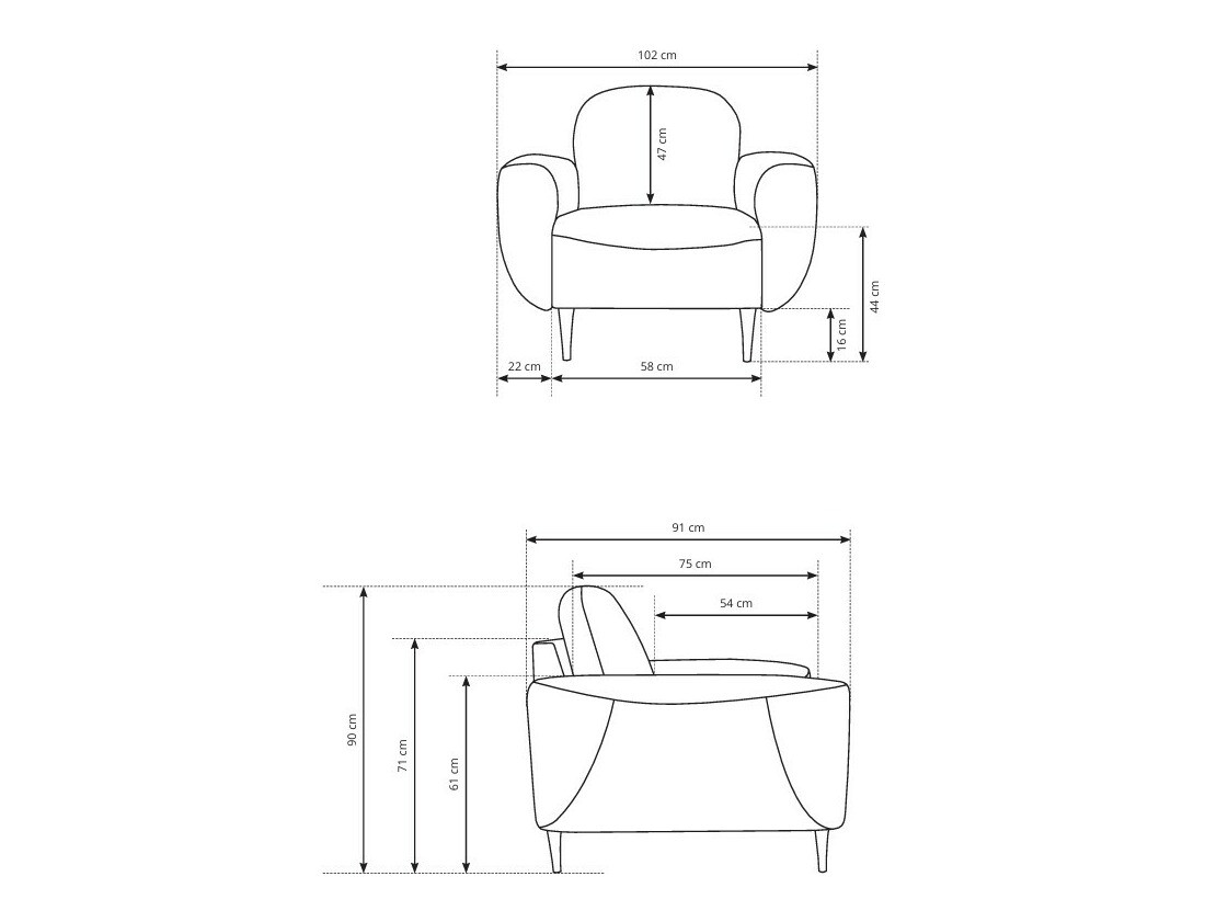 Atpūtas krēsls Kingston 144 (Perfect Harmony 01)