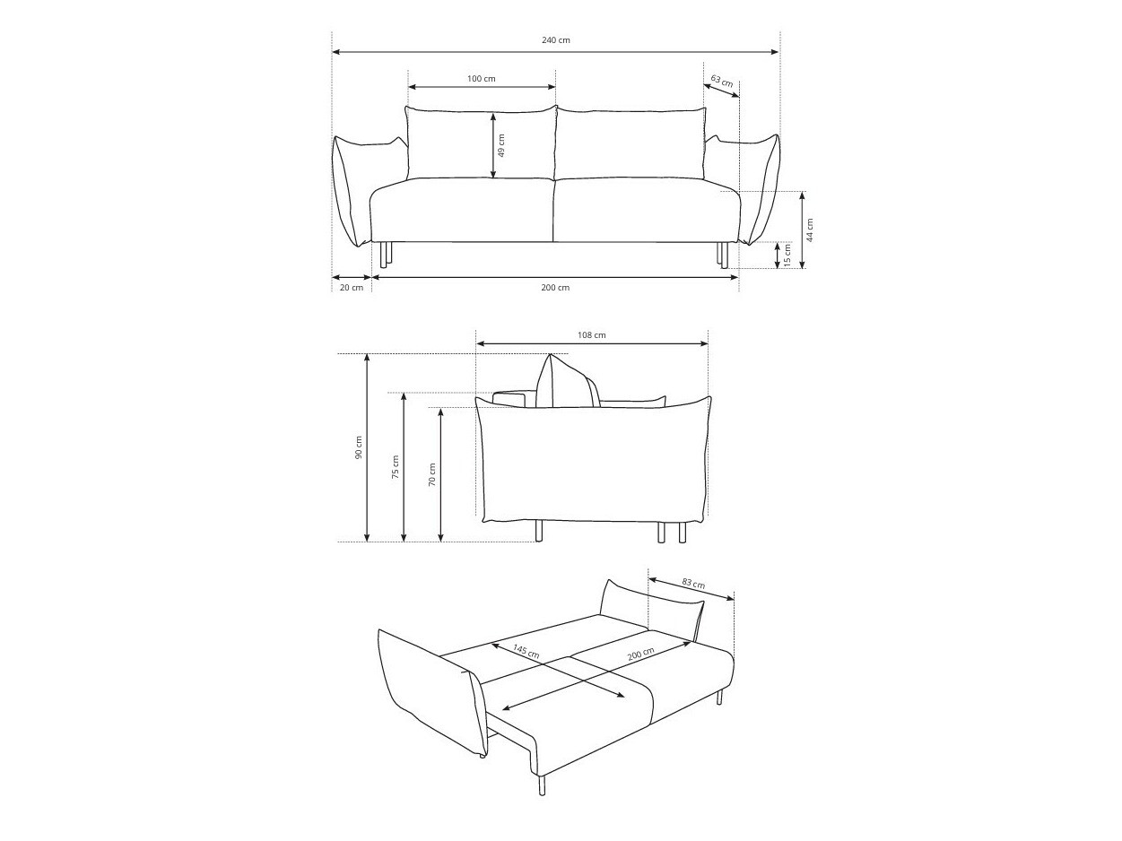 Диван-кровать Kingston 131 (Horizon 03)