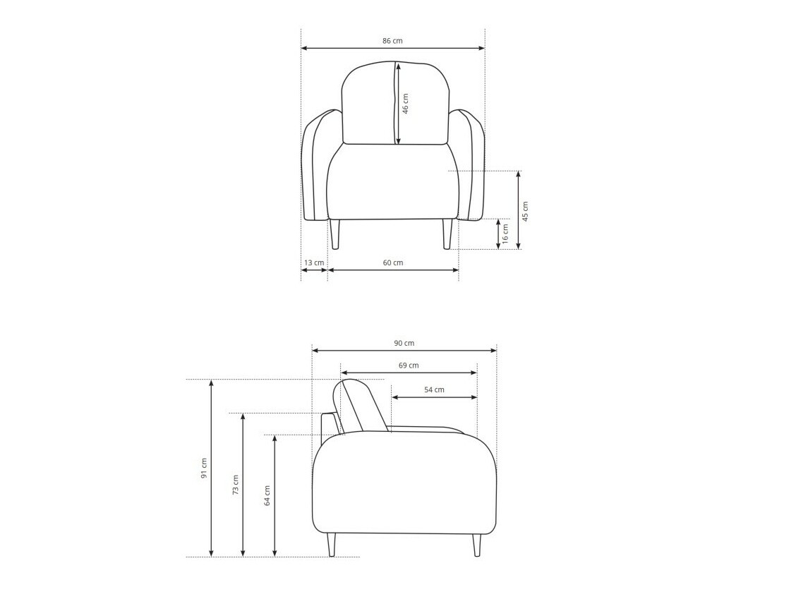 Atpūtas krēsls Kingston 155 (Elma 14)