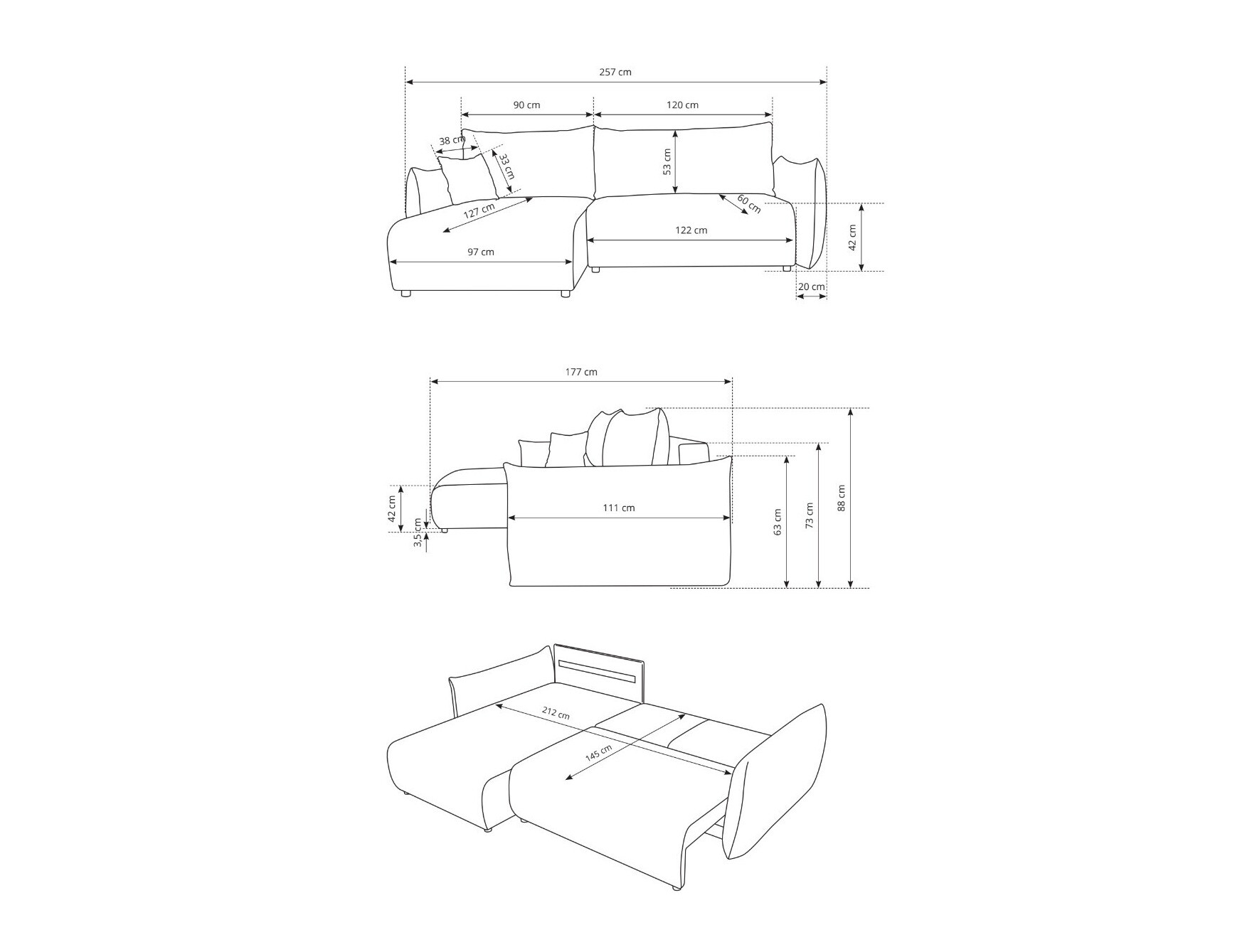 Угловой диван Kingston 153 (Melody 14)