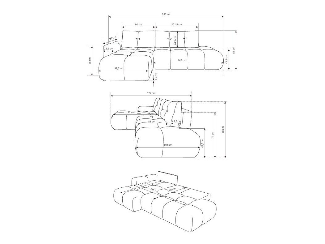 Угловой диван Kingston 156 (Curio 97)