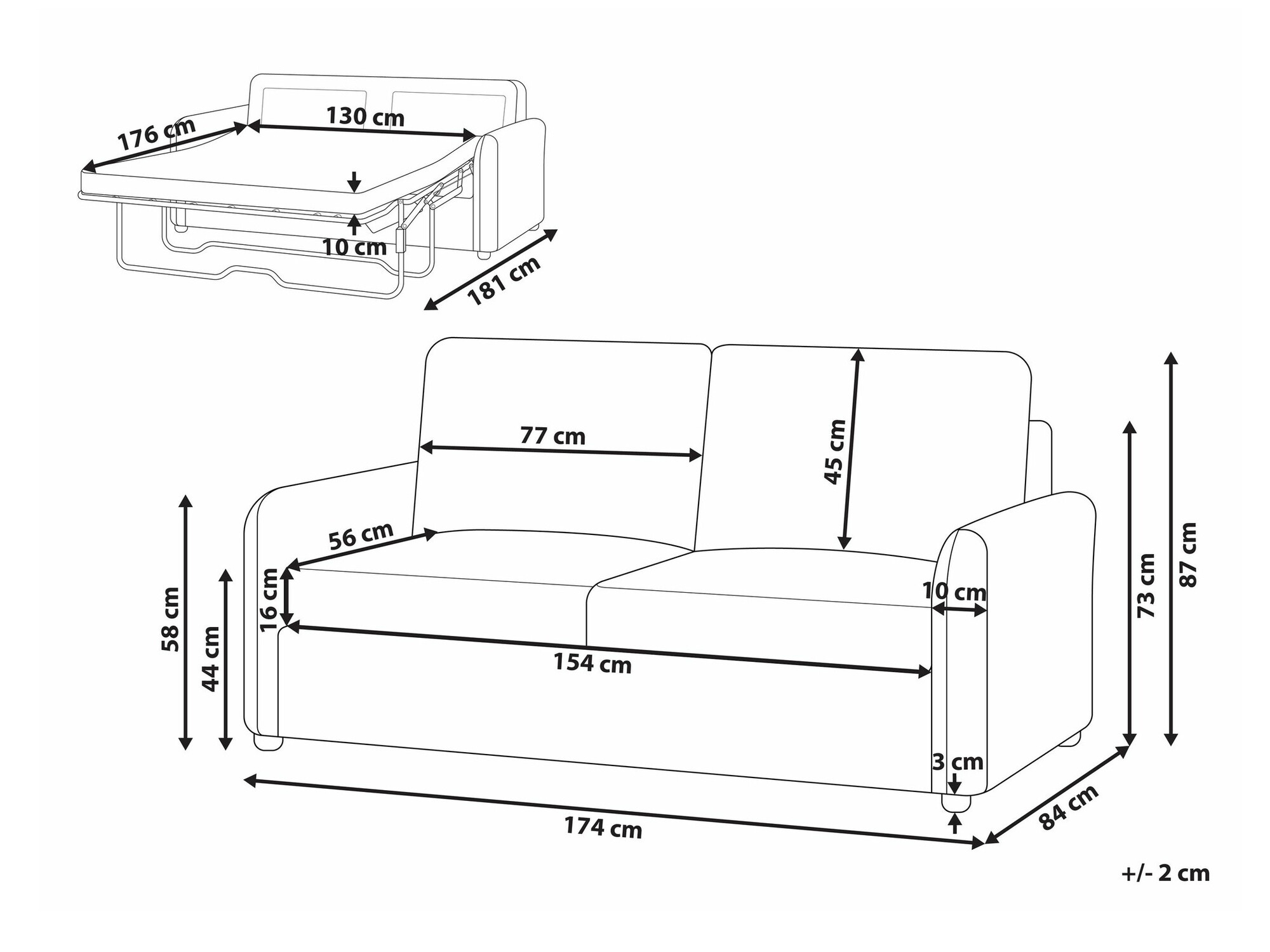 Диван-кровать Berwyn 2447 (Синий)