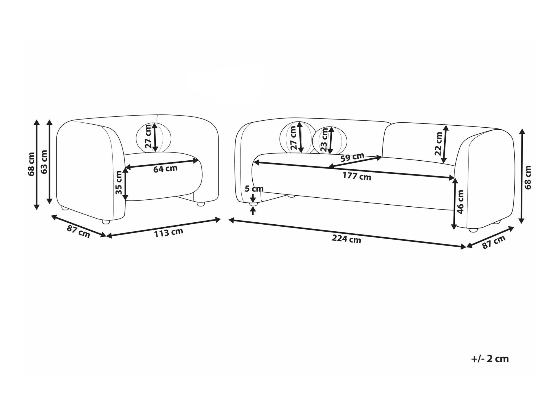 Комплект мягкой мебели Veselme 108