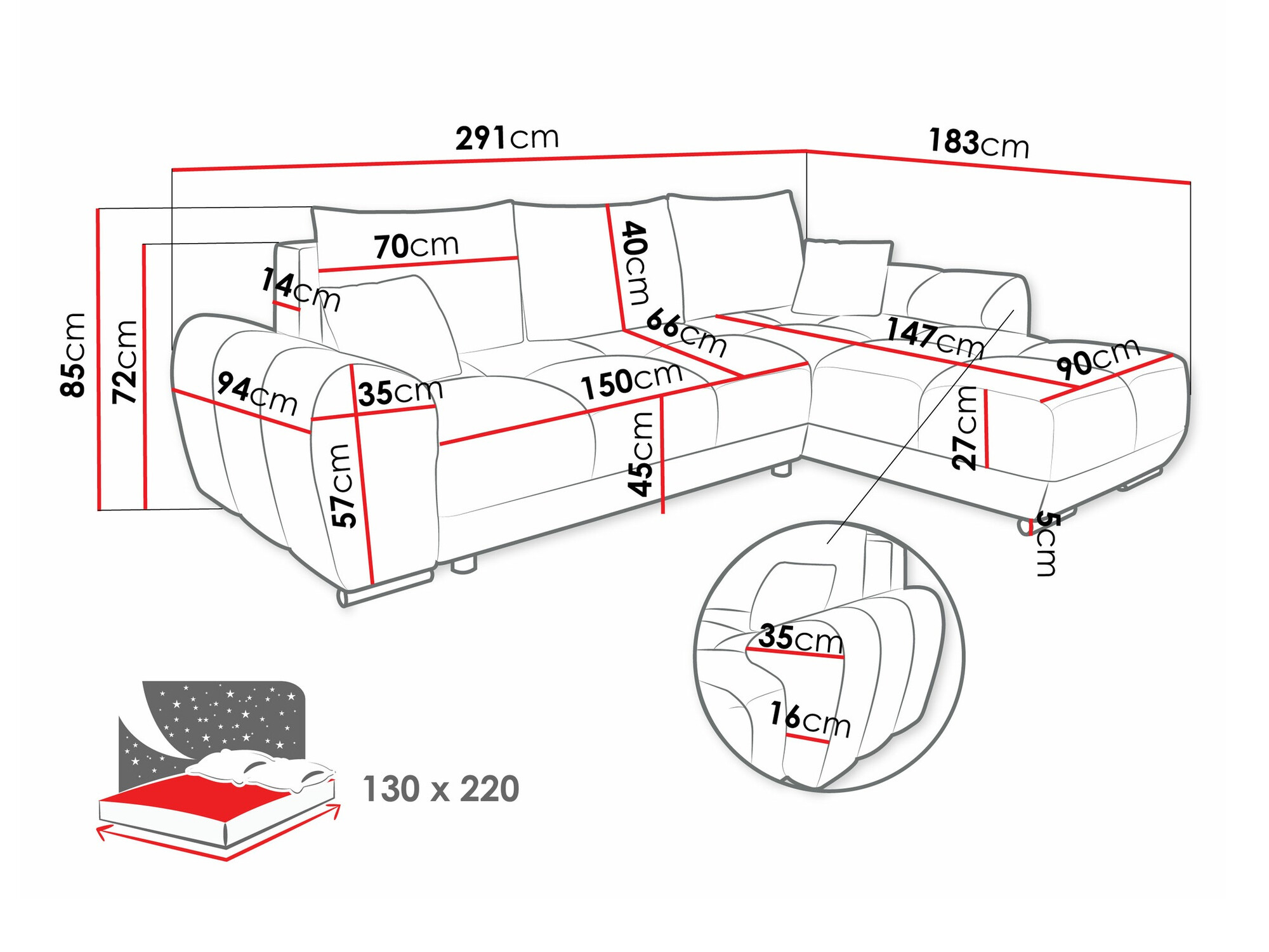 Stūra dīvāns Camden 100 (Velo 623)