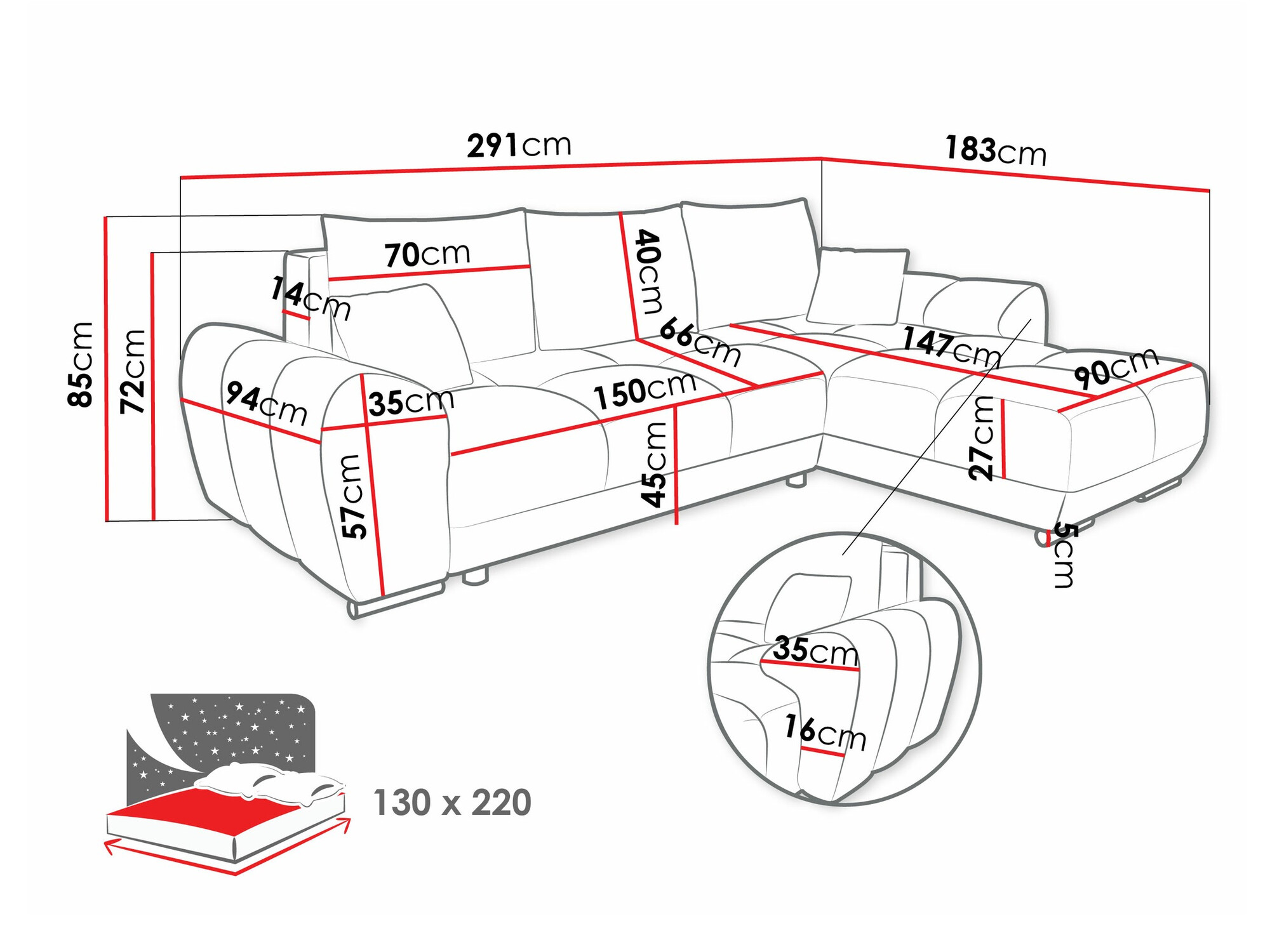 Stūra dīvāns Camden 100 (Velo 626)