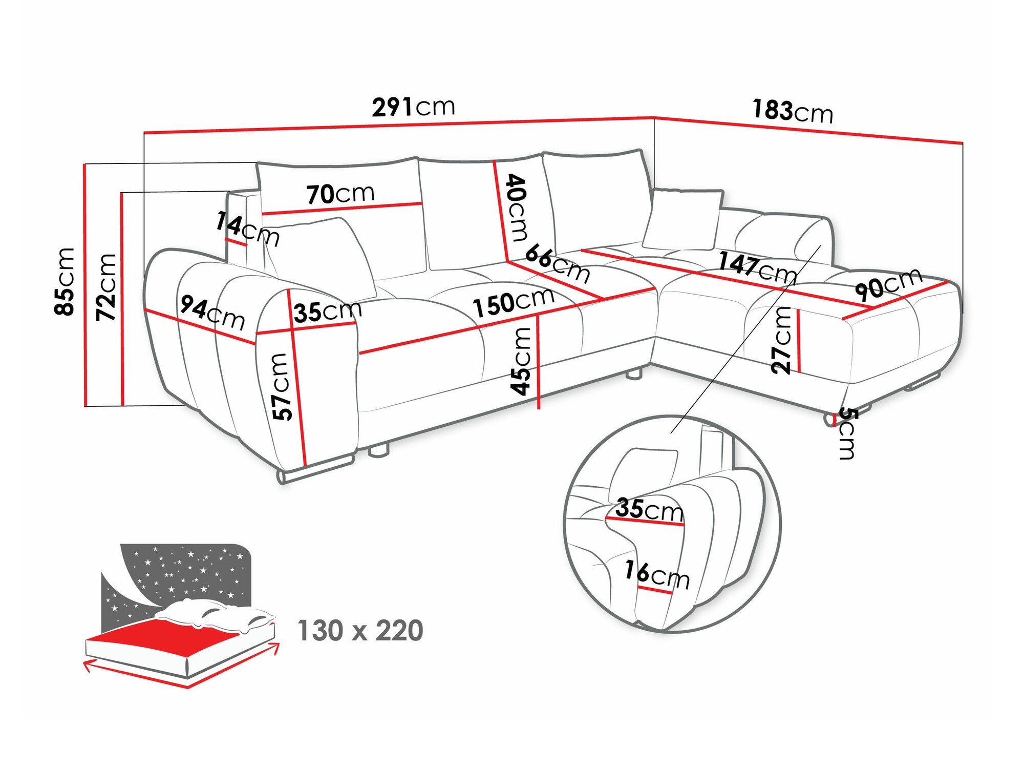 Stūra dīvāns Camden 100 (Velo 627)