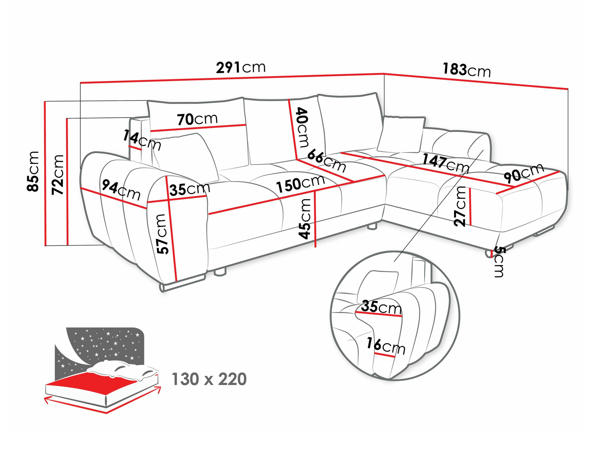Stūra dīvāns Camden 100 (Velo 633)