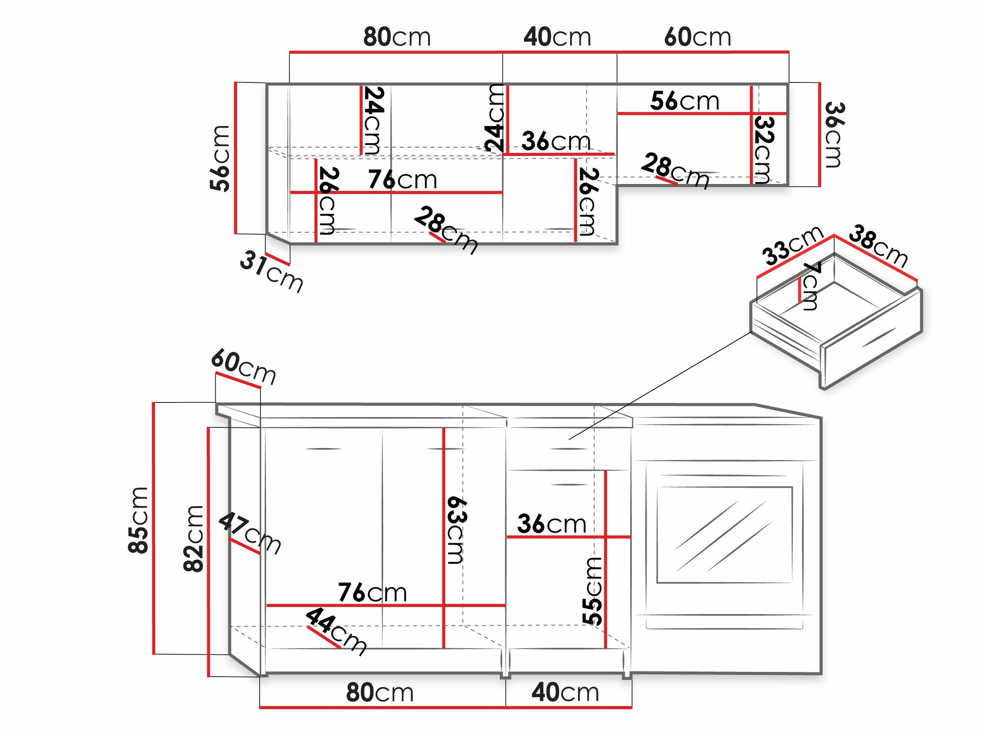 Virtuves komplekts Trenton 101 (Sonomas ozols + Bēšs)
