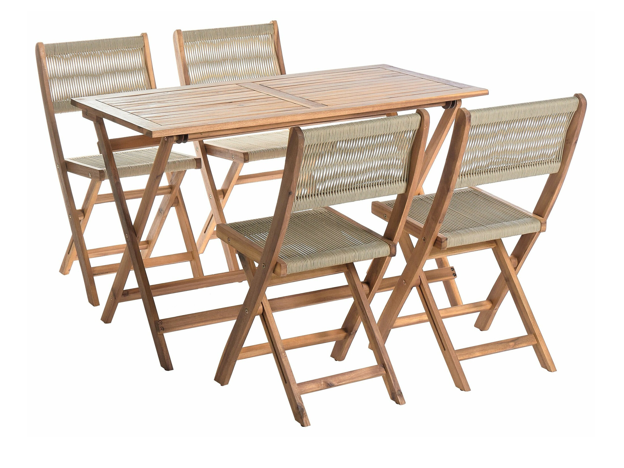 Galds un krēslu komplekts Bensevu 100 (Akācija + Bēšs)