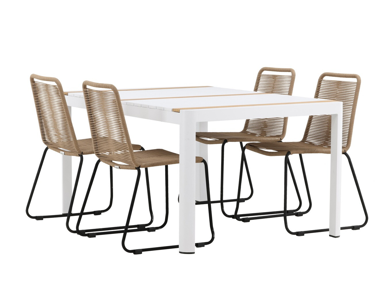 Galds un krēslu komplekts Dallas 4671 (Balts)