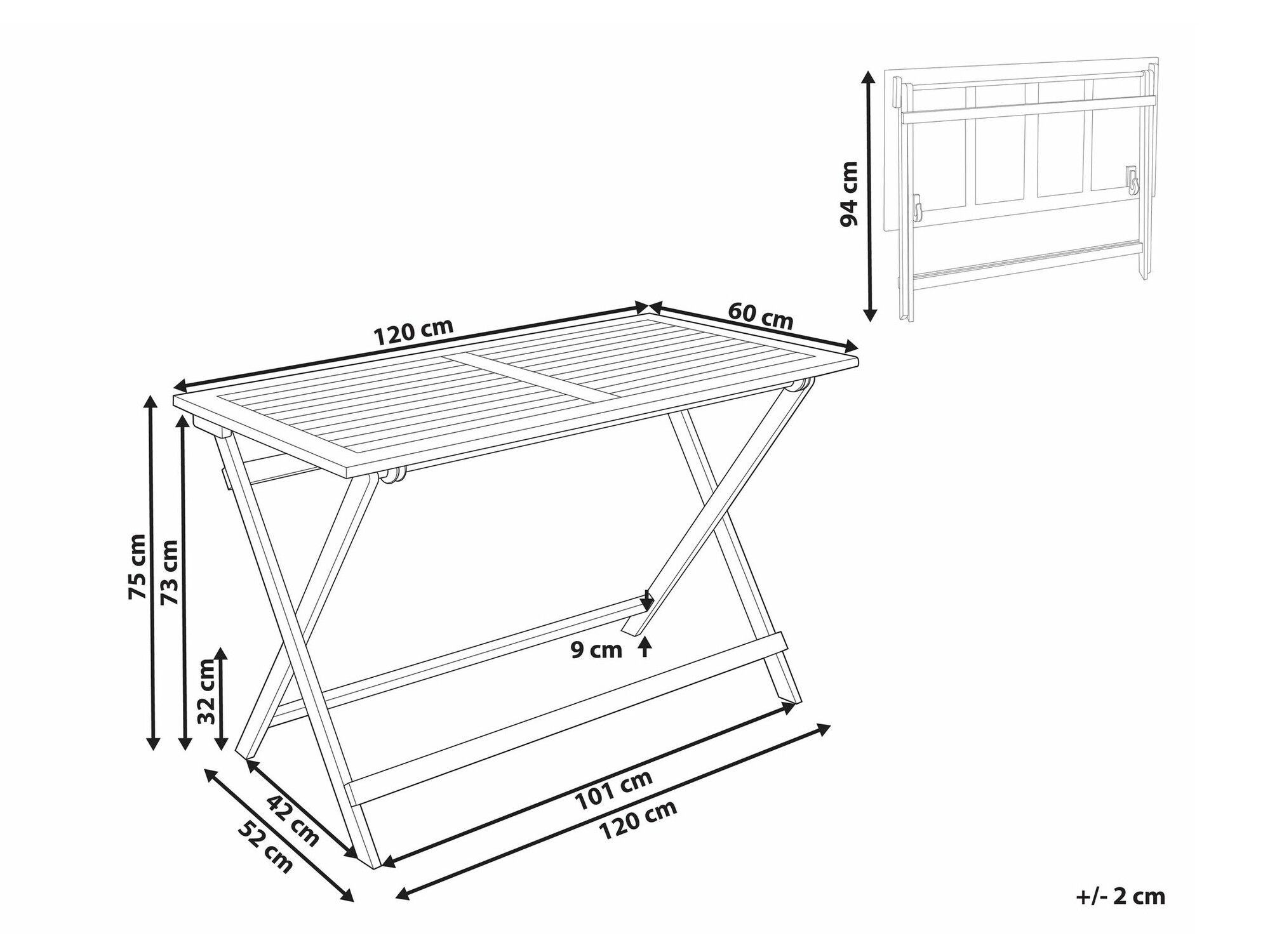 Dārza galds Bensevu 105