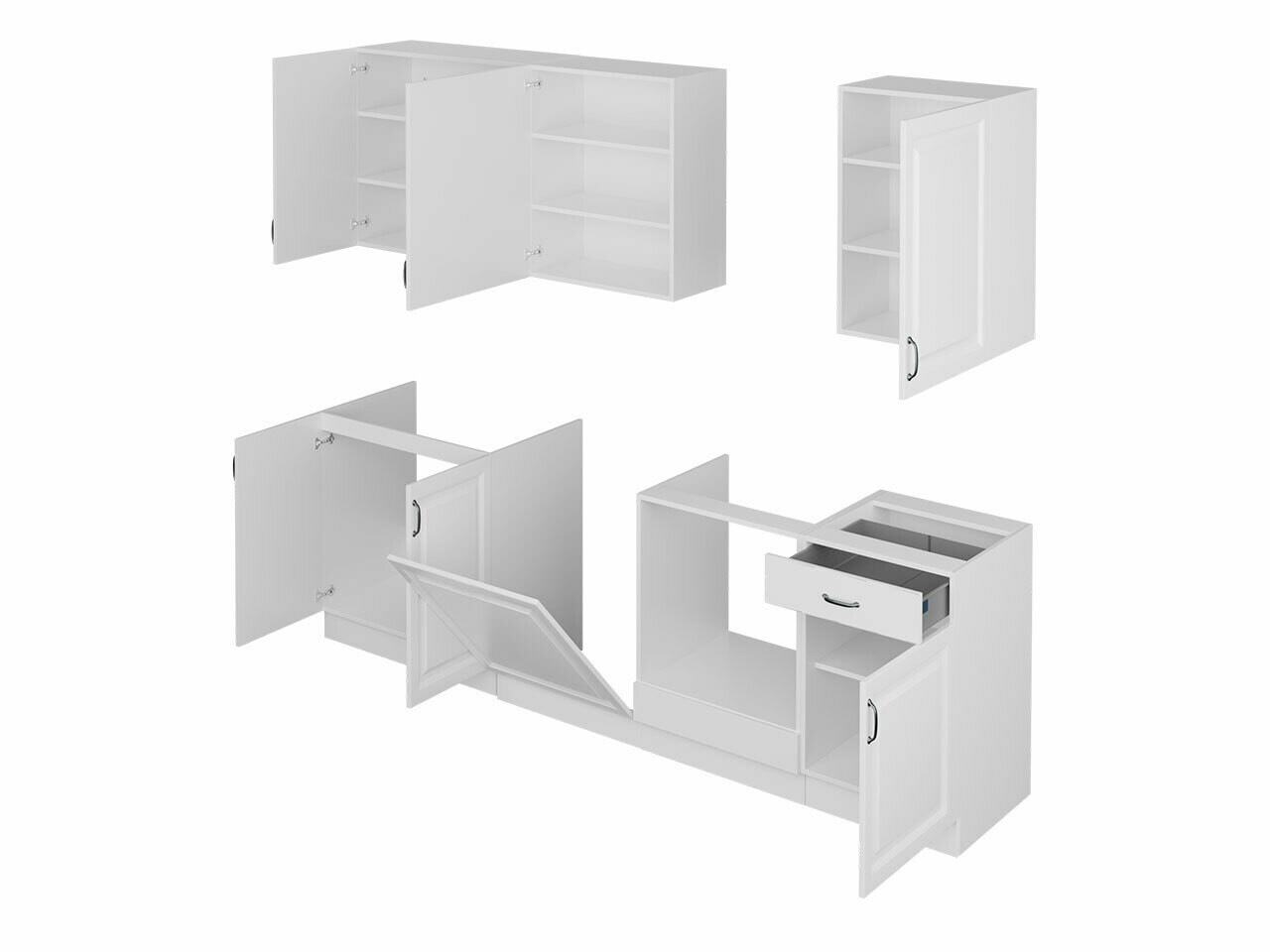 Модульный кухонный гарнитур Retro White 150