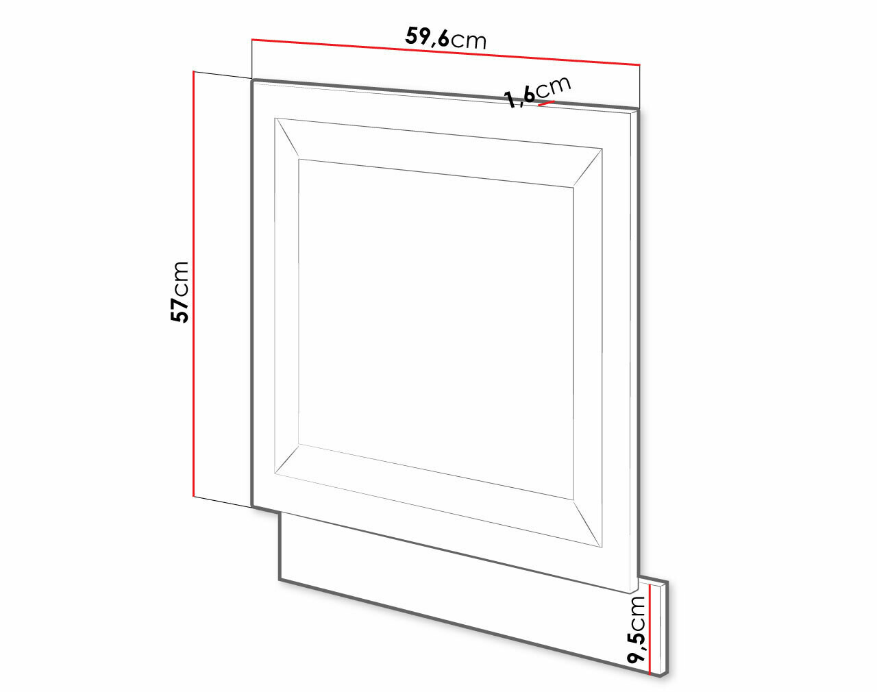 Trauku mazgājamās mašīnas durvis Retro Grey 145
