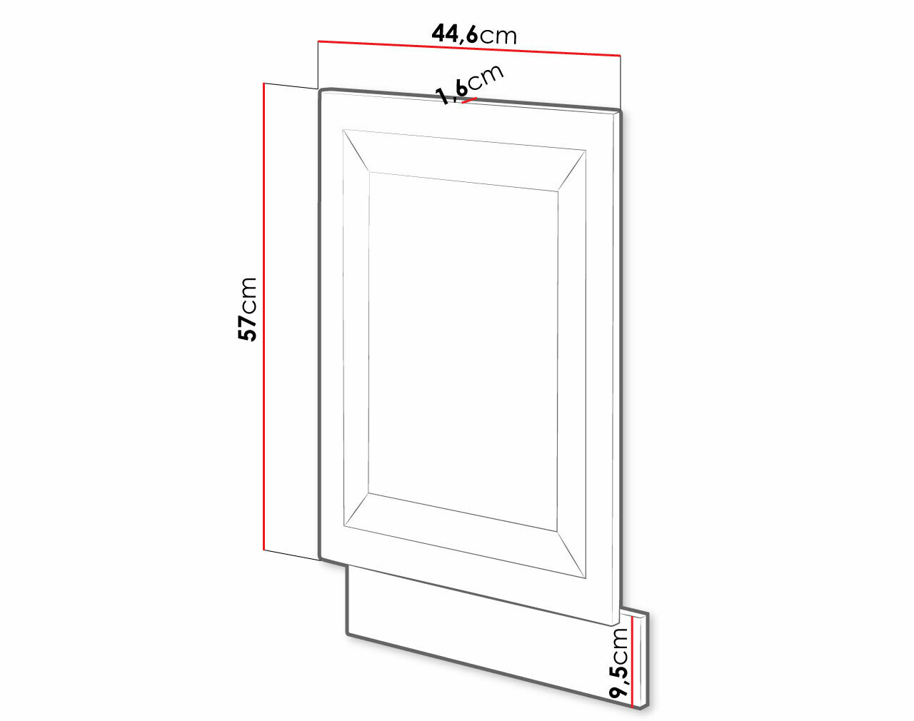 Trauku mazgājamās mašīnas durvis Retro White 144