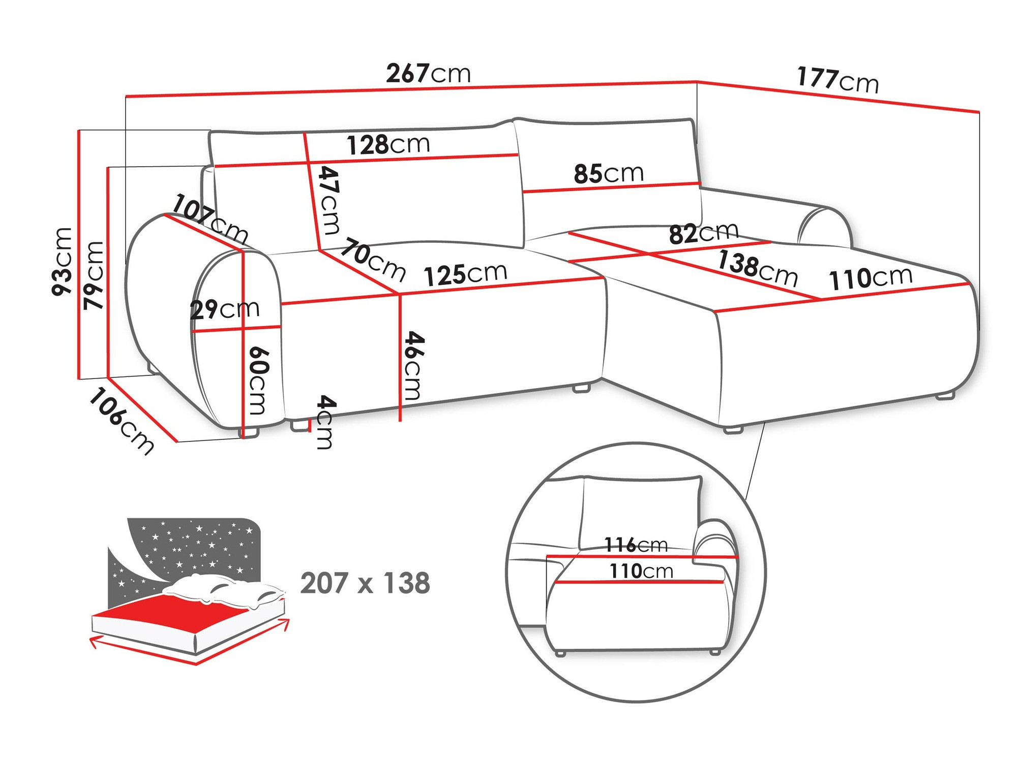 Угловой диван TrendyNest 103 (Tilia 03)