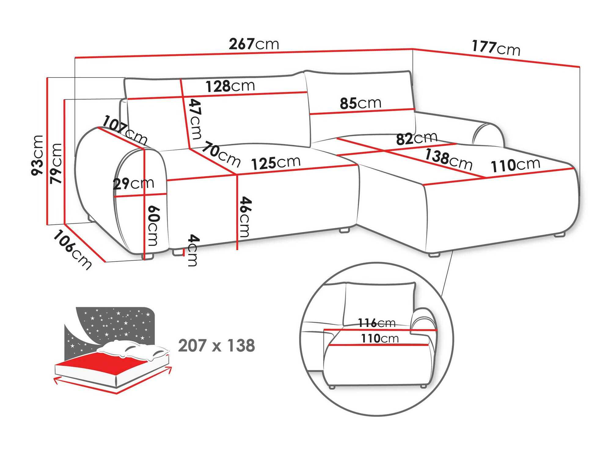 Угловой диван TrendyNest 103 (Tilia 03)