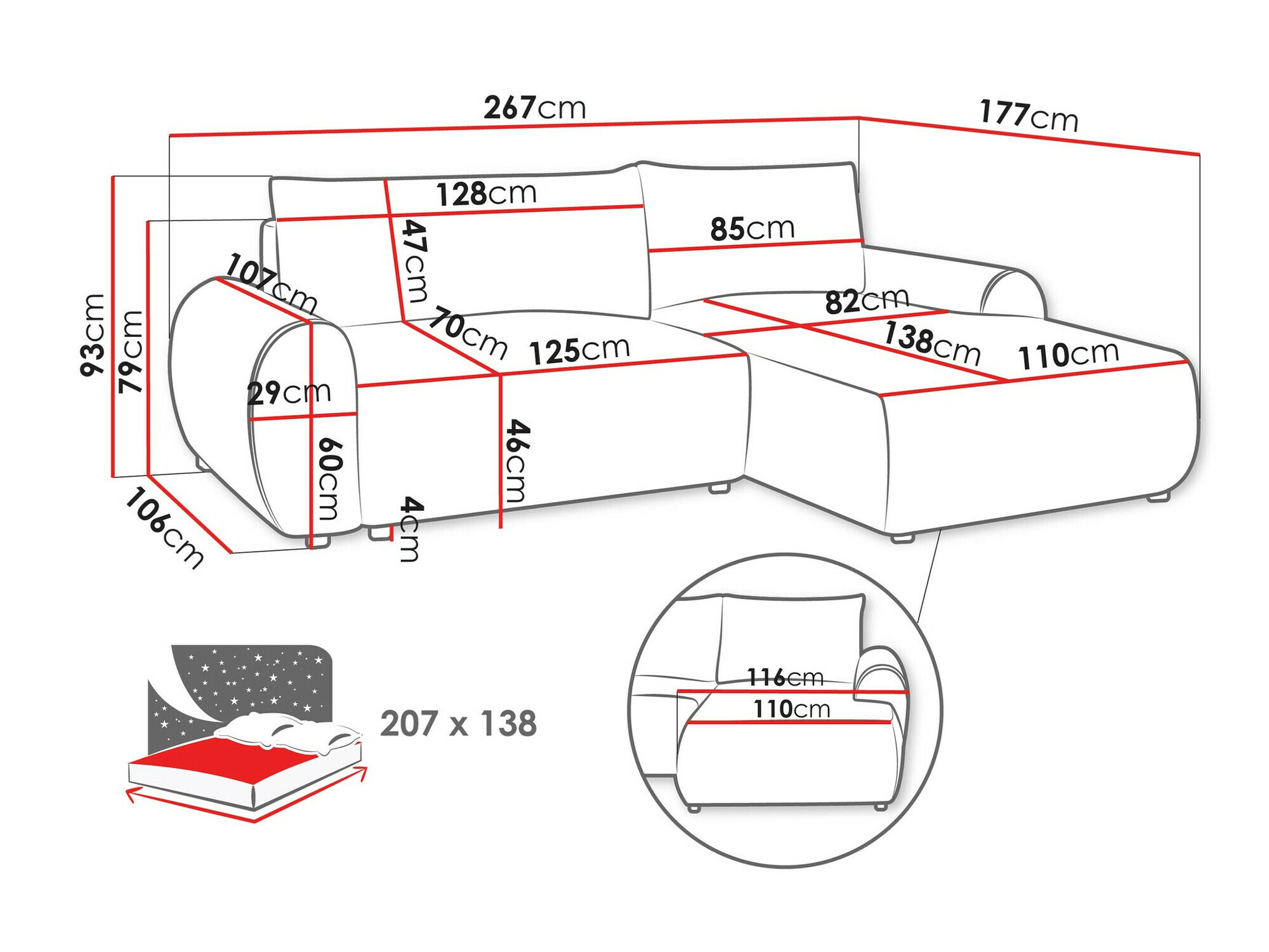 Угловой диван TrendyNest 103 (Tilia 17)