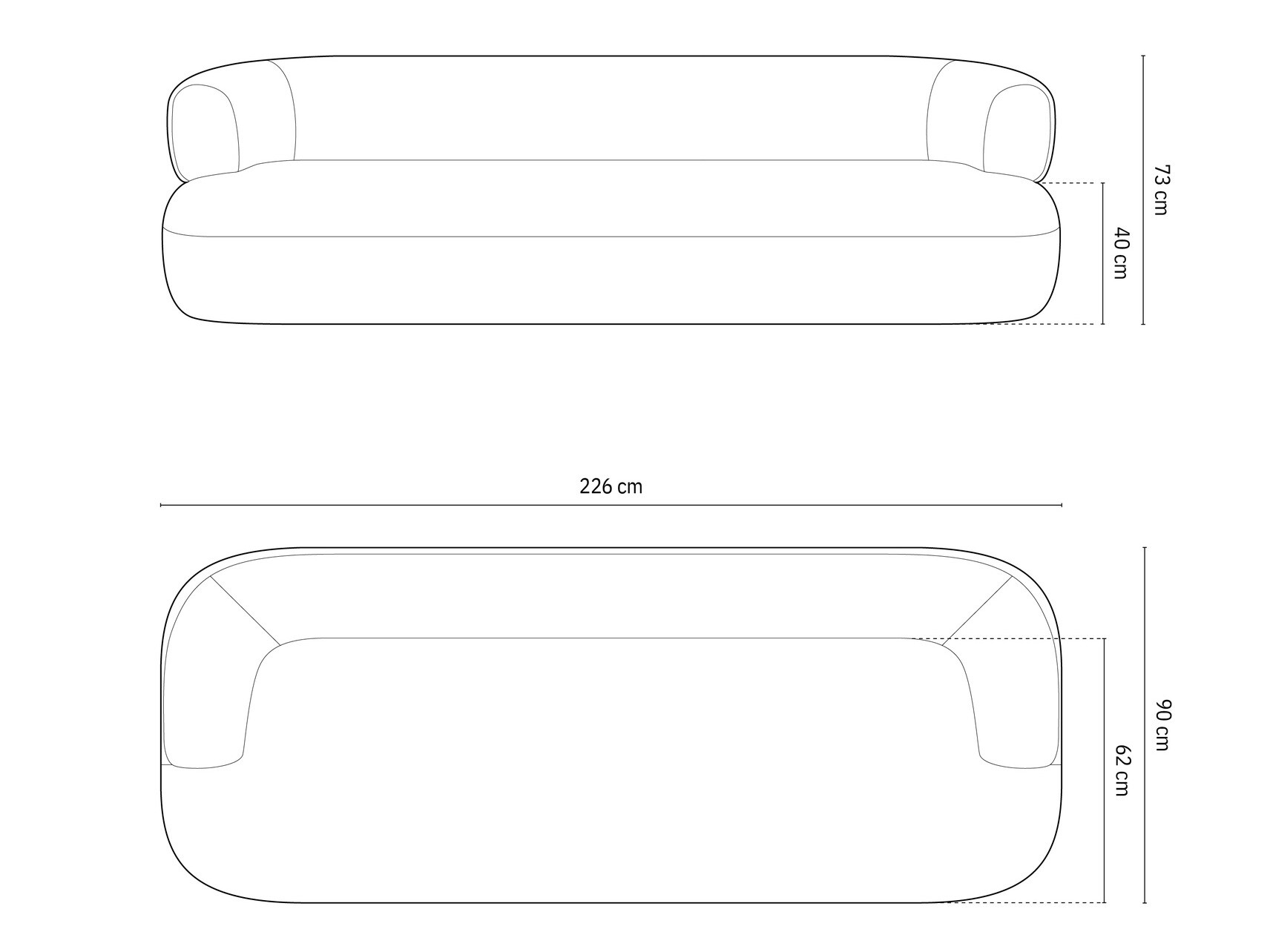 Dīvāns Beckley 144 (Ascot Mouse)