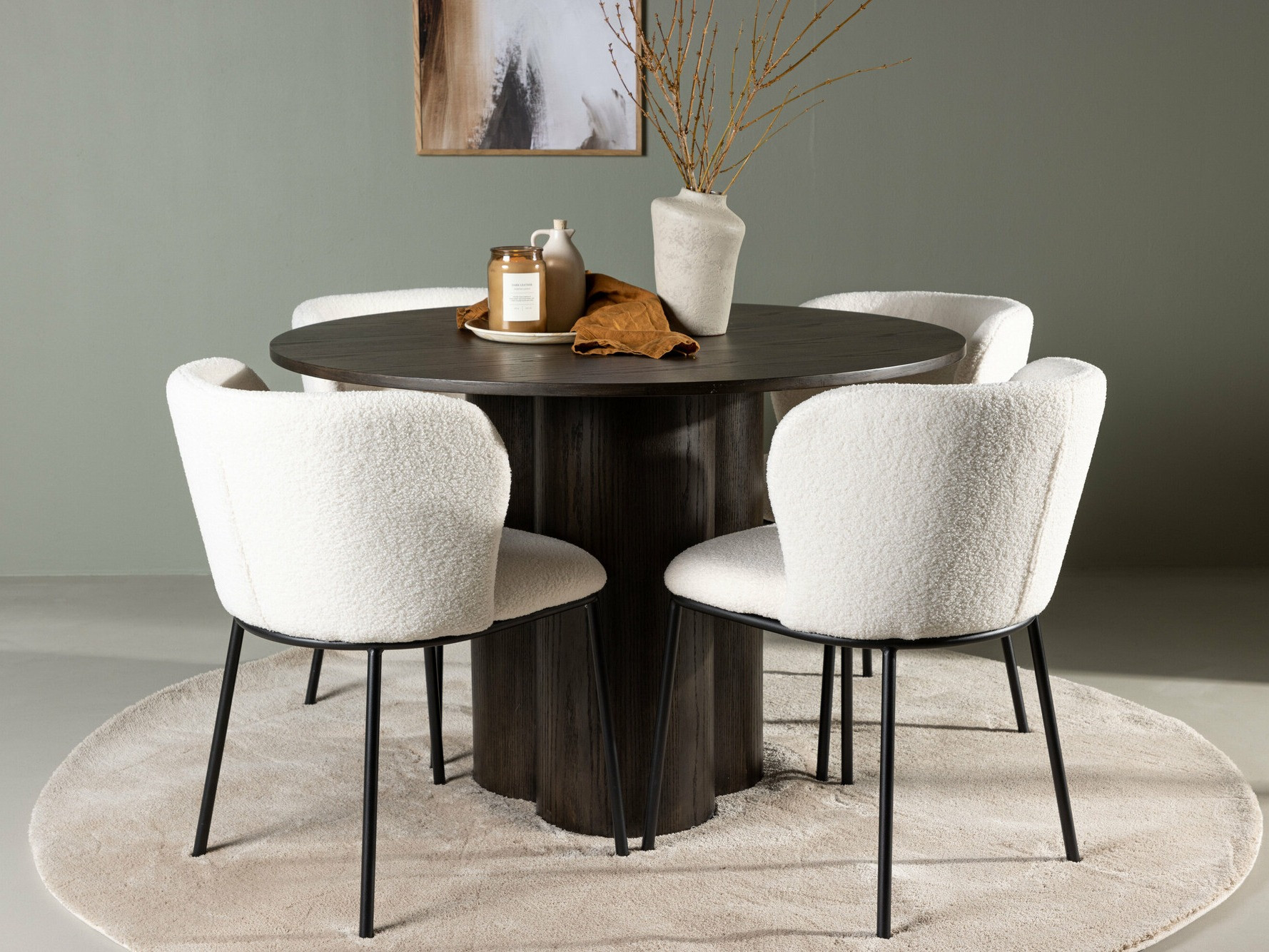 Ēdamistabas komplekts Dallas 4356 (Tumšs riekstkoks)