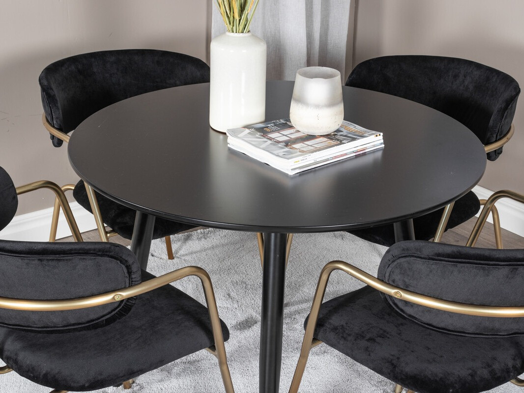 Обеденный гарнитур Dallas 4687 (Чёрный)