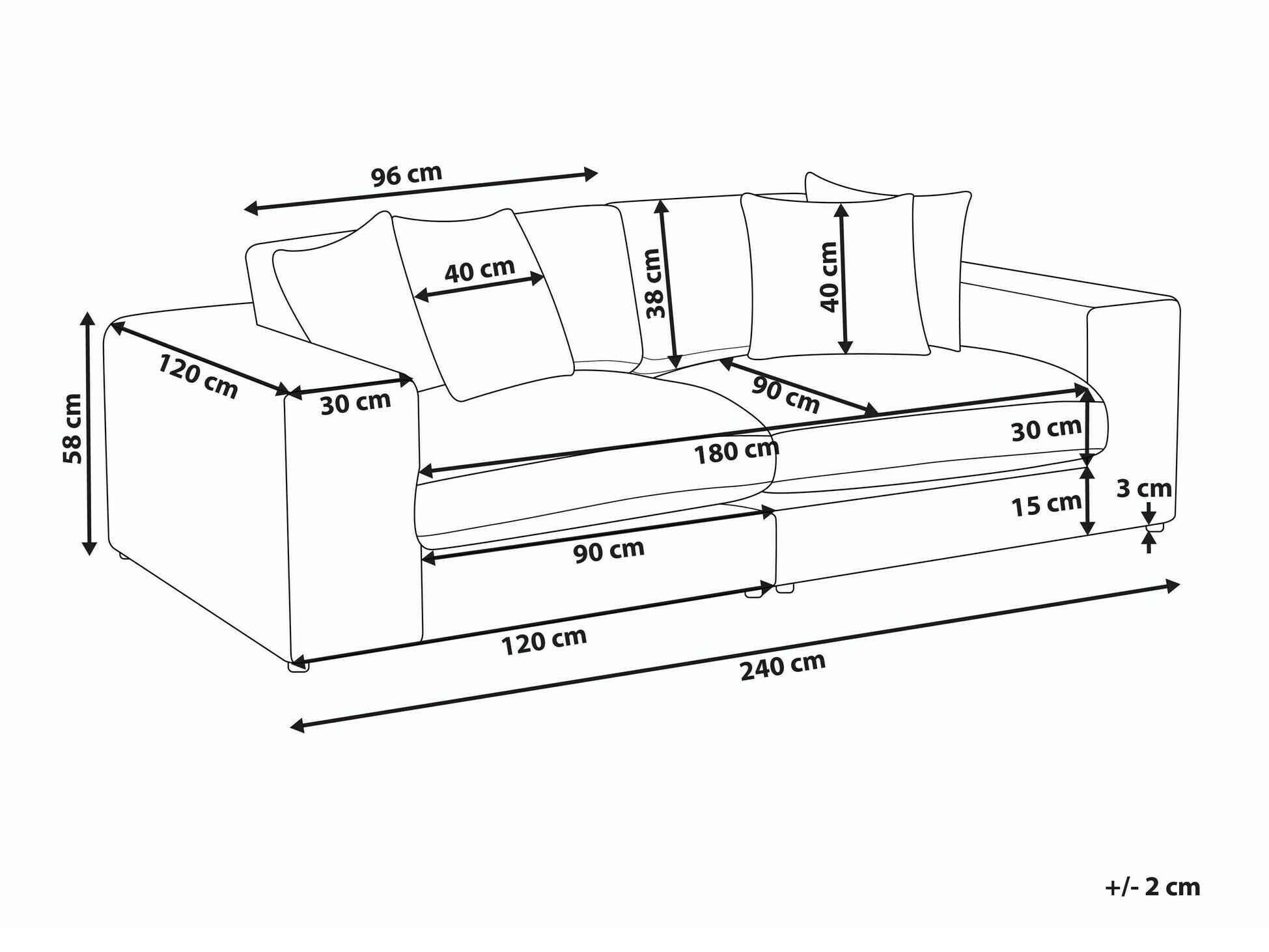 Dīvāns Berwyn 2464 (Oranžs)