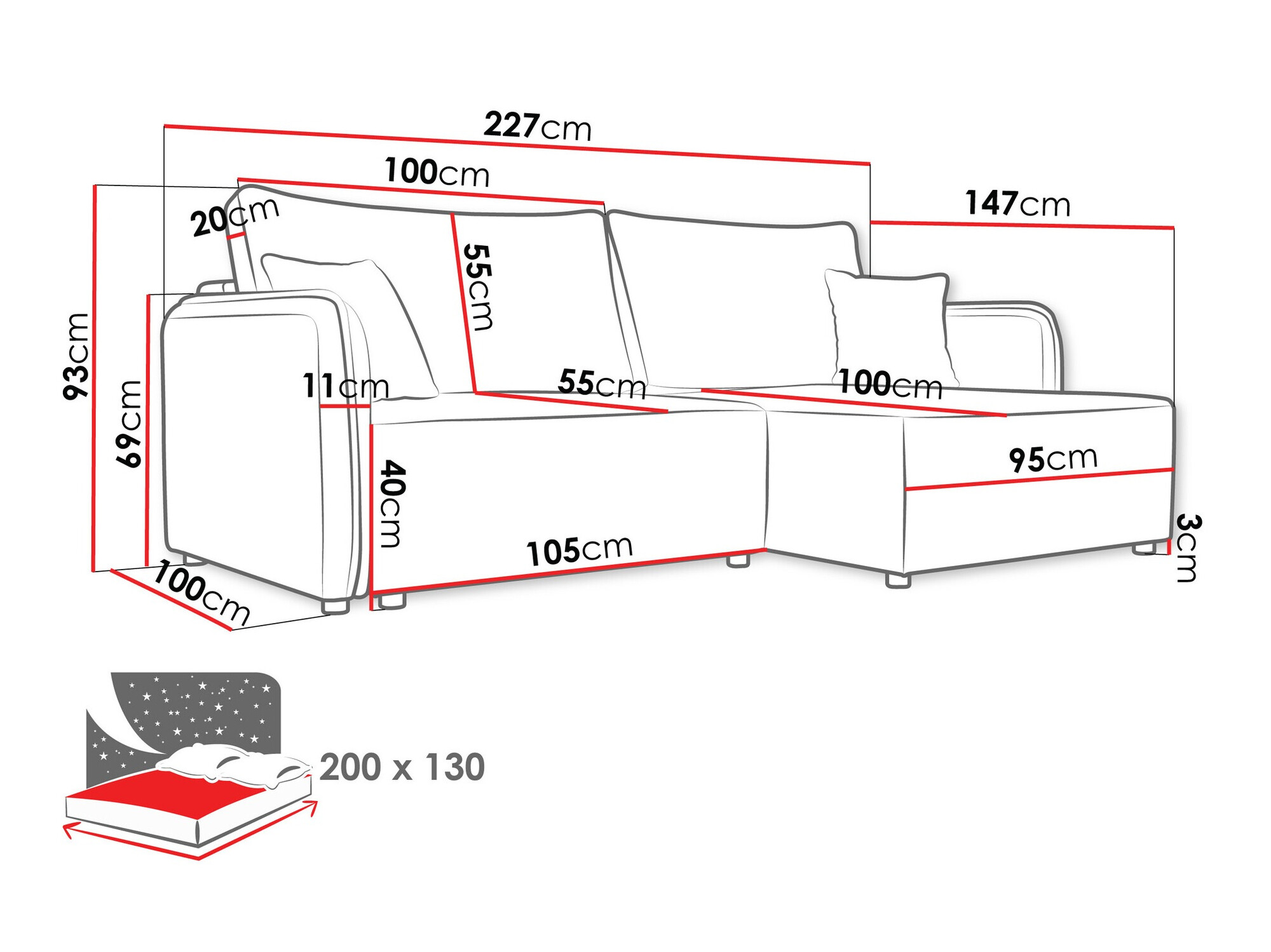 Stūra dīvāns TrendyNest 111 (Velo 621)