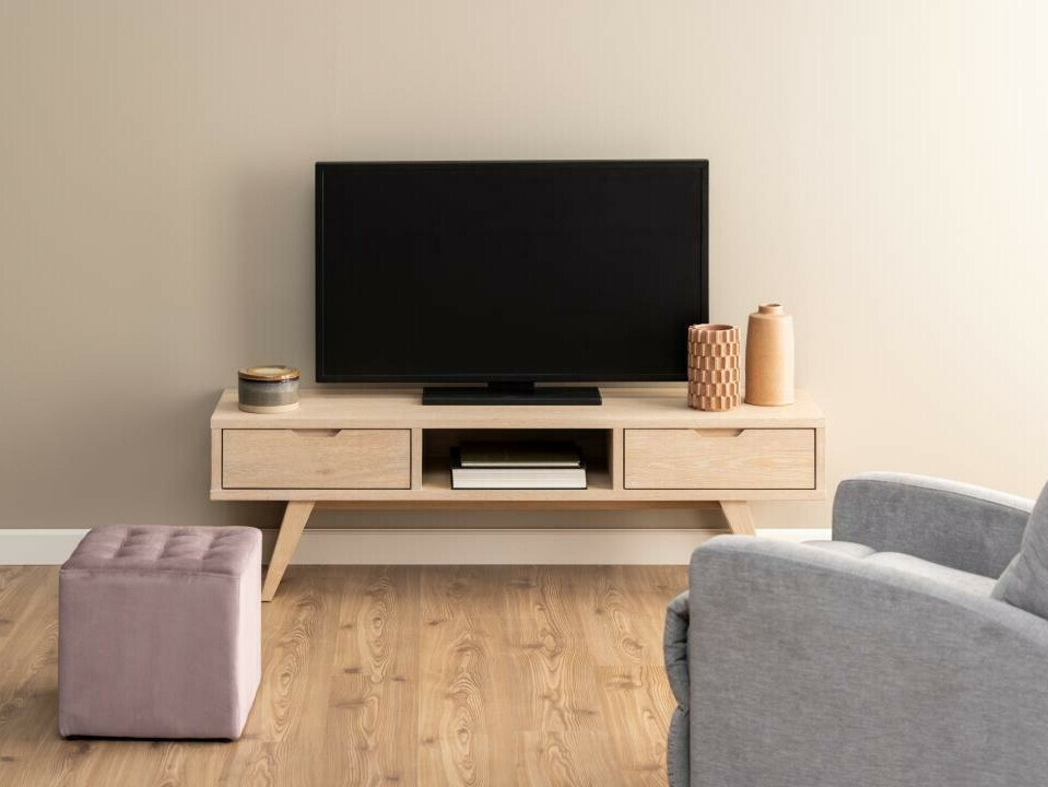 TV galds Norsica Albene 110 (Balināts ozols)