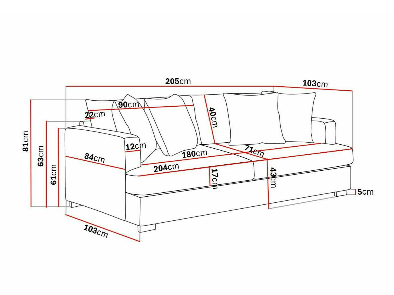 Dīvāns Tivsoe 103 (Storm 09)