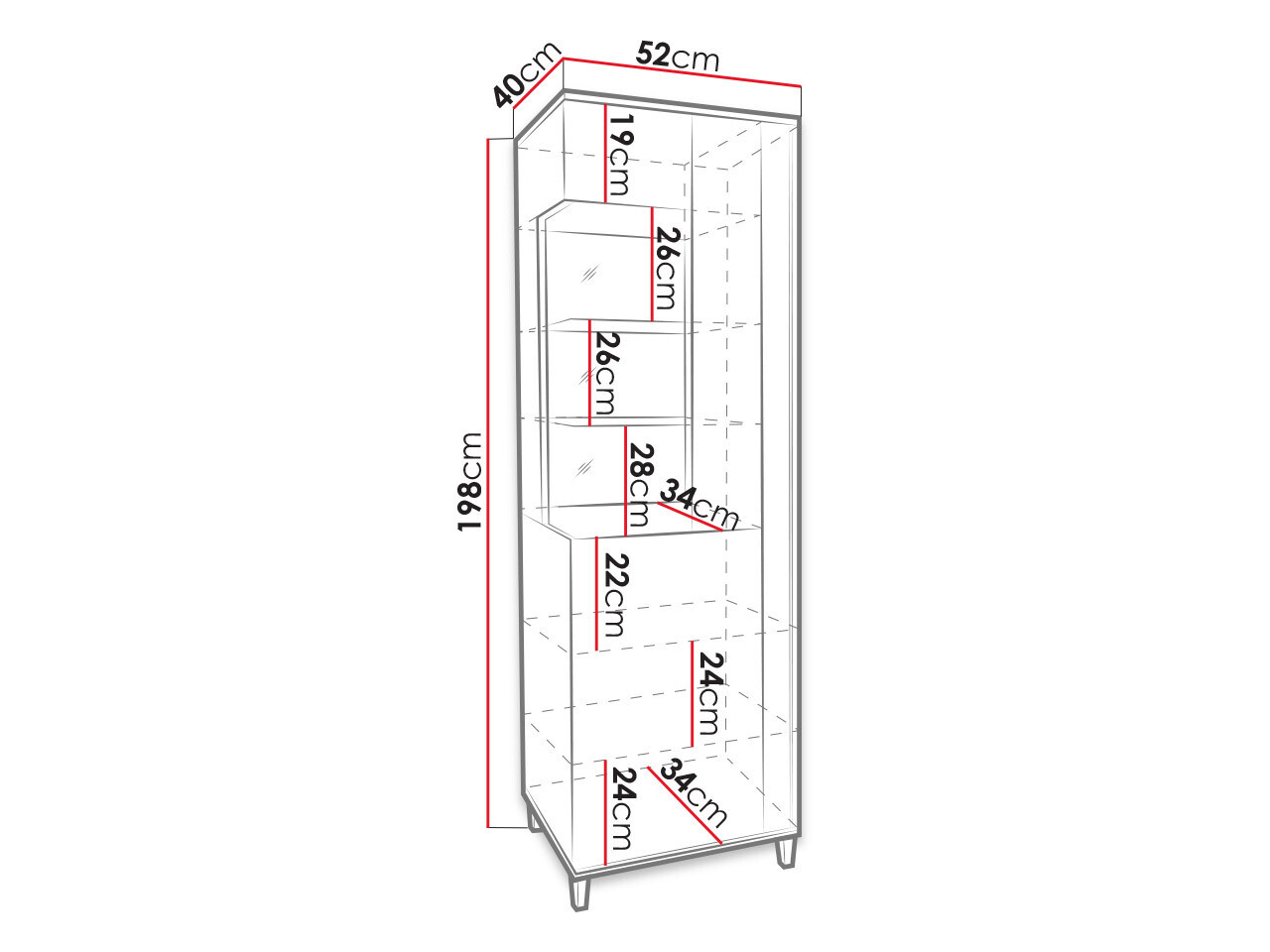 Plaukts Livseri 108 (Balts + Glancēts balts + Glancēts melns)