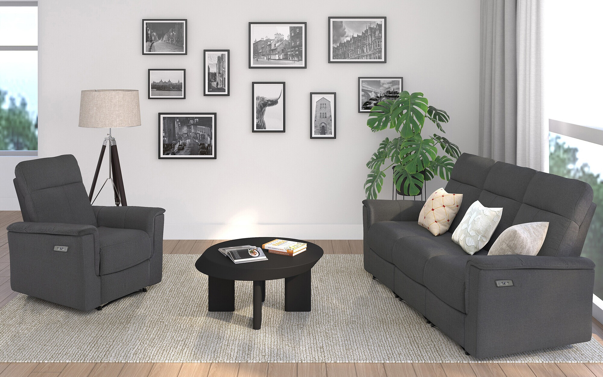 Кресло реглайнер Denton 1420 (Антрацит)