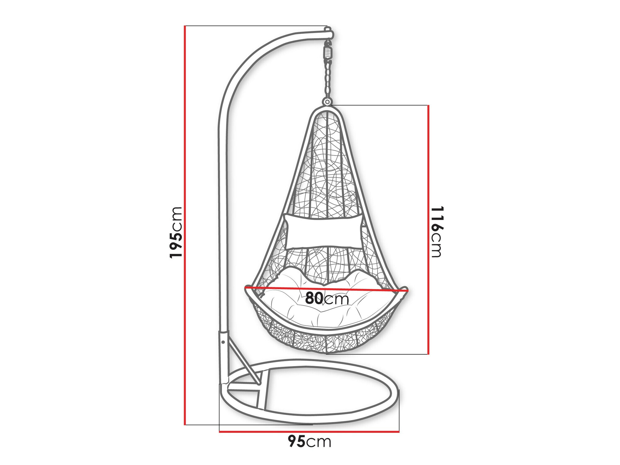 Piekaramais krēsls Comfivo 313 (Brūns + Bēšs)