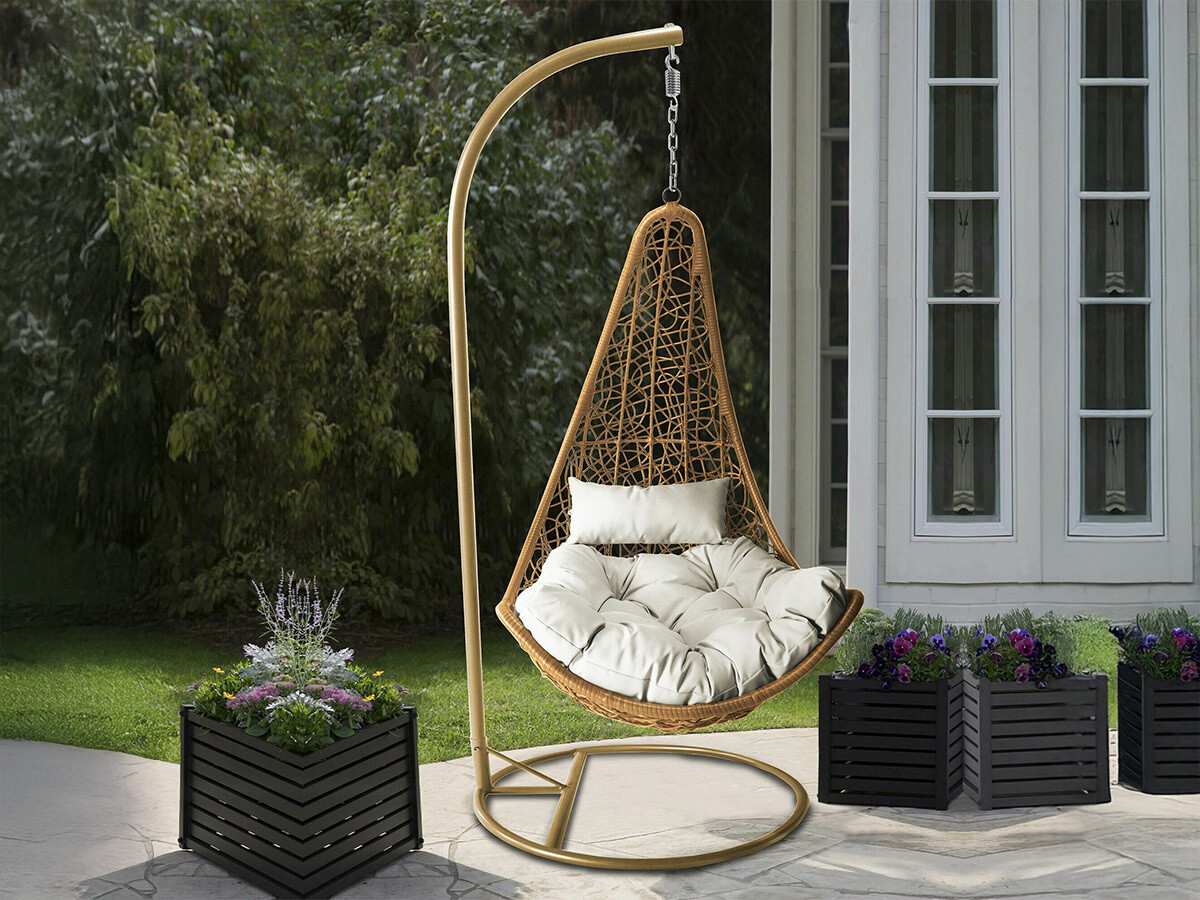 Подвесной стул Comfivo 313 (Коричневый + Бежевый)